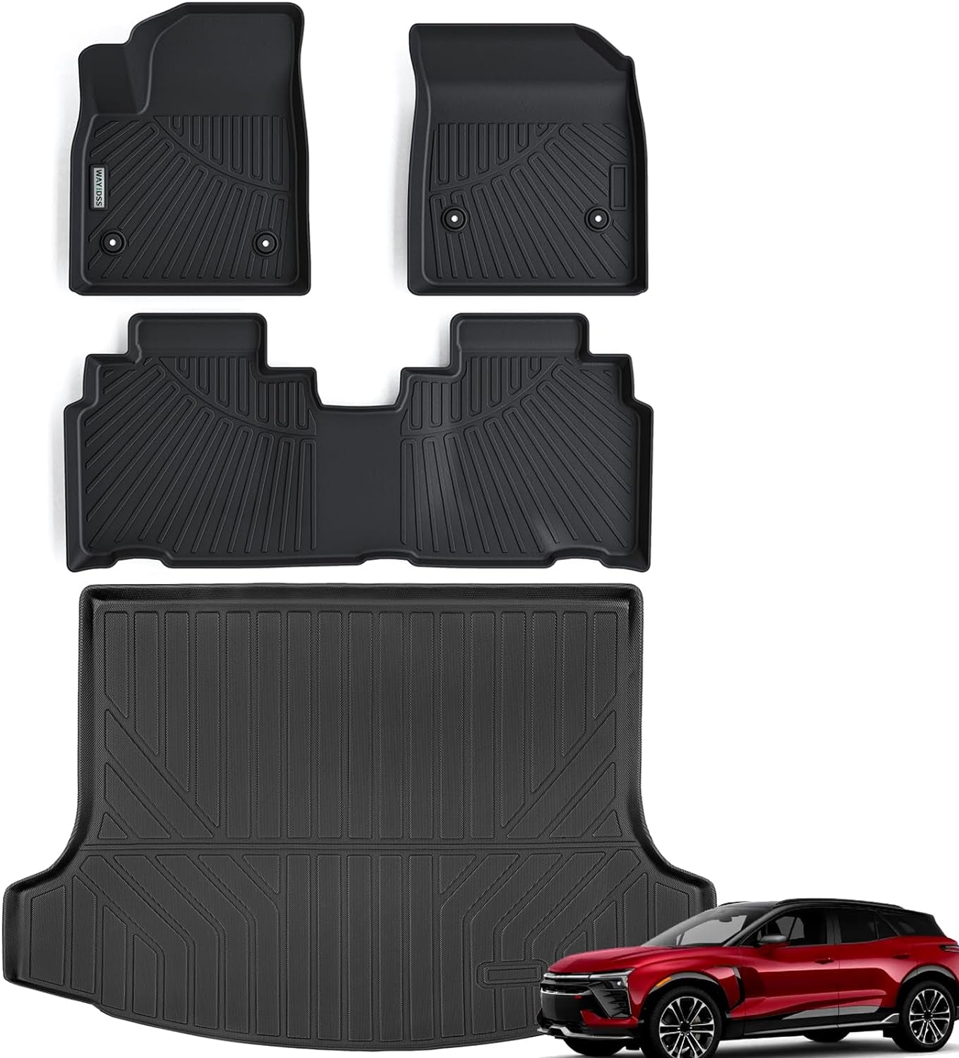 Floor Mats & Cargo Liners for 2024 Honda Prologue,Tpe All Weather Protection 1St & 2Nd Row Car Floor Liners with Trunk Mat Accessories for Honda Prologue-Black