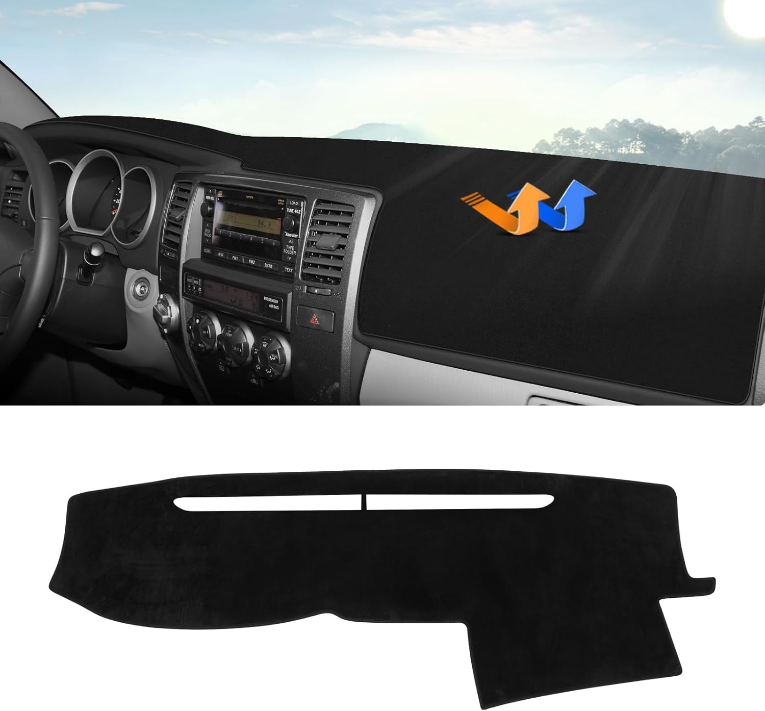 Dashboard Cover Mat for Toyota Bz4X /Subaru Solterra 2023 2024 2025 Accessories Dash Cover Upgrade Velvet Dash Mat Sunshade Glare UV Rays Protector