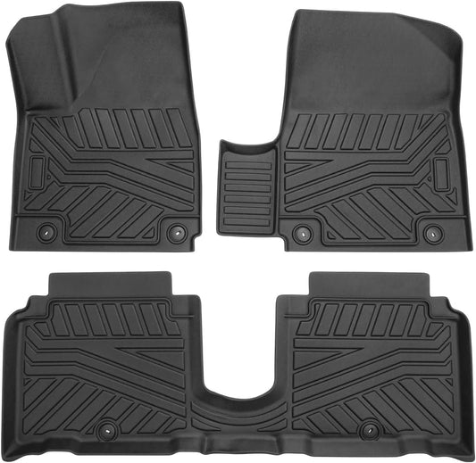 Floor Mats for 2022-2025 Hyundai Ioniq 5 Limited Only (With Sliding Console) Accessories Liner Set TPE 3D Car Mats All-Weather Custom Fit Floor Liners