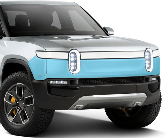 Front Bumper PPF for Rivian R1S & Rivian R1T 2021-2025, Full Coverage 5Pc 8Mil Custom Fit anti Scratch Paint Protection Film Cover, Clear Self Healing Shield Guard, Includes Install Kit Accessories