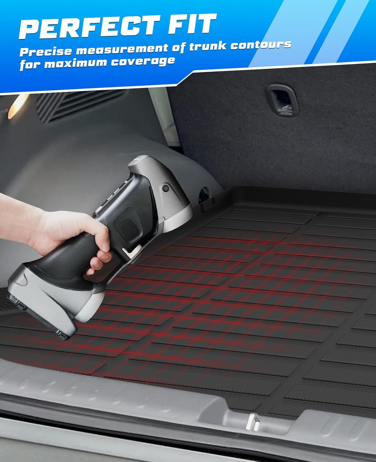 Cargo Liner for 2022 2023 2024 Hyundai Ioniq 5 Accessories TPE Cargo Mat All Weather Odorless Anti-Slip Rear Cargo Tray Heavy Duty Trunk Mat Black Trunk Floor Liners