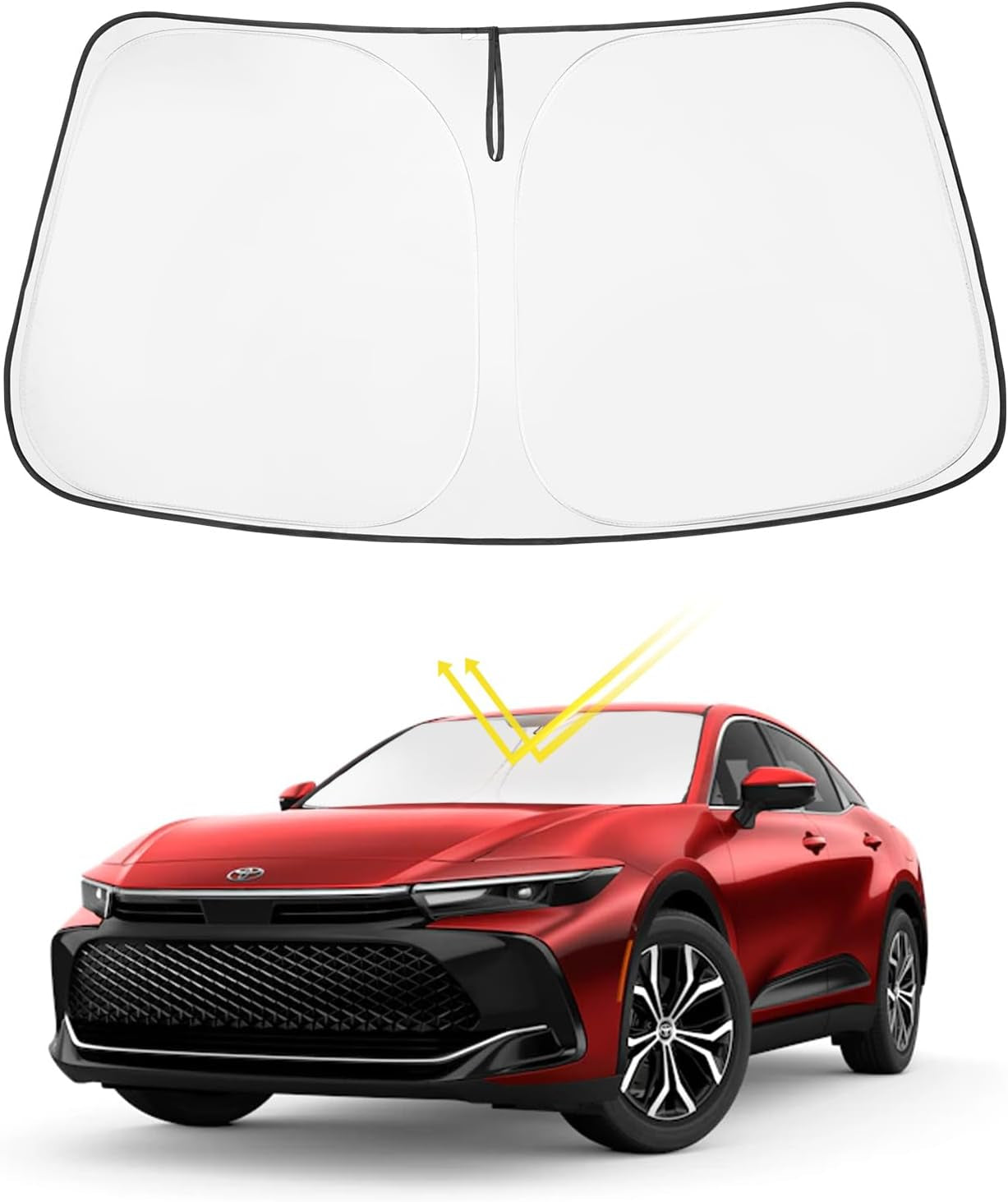 2025 Upgrade Front Windshield Sun Shade Foldable Sunshade Protector Custom Fit 2023-2024 2025 Toyota Bz4X Accessories