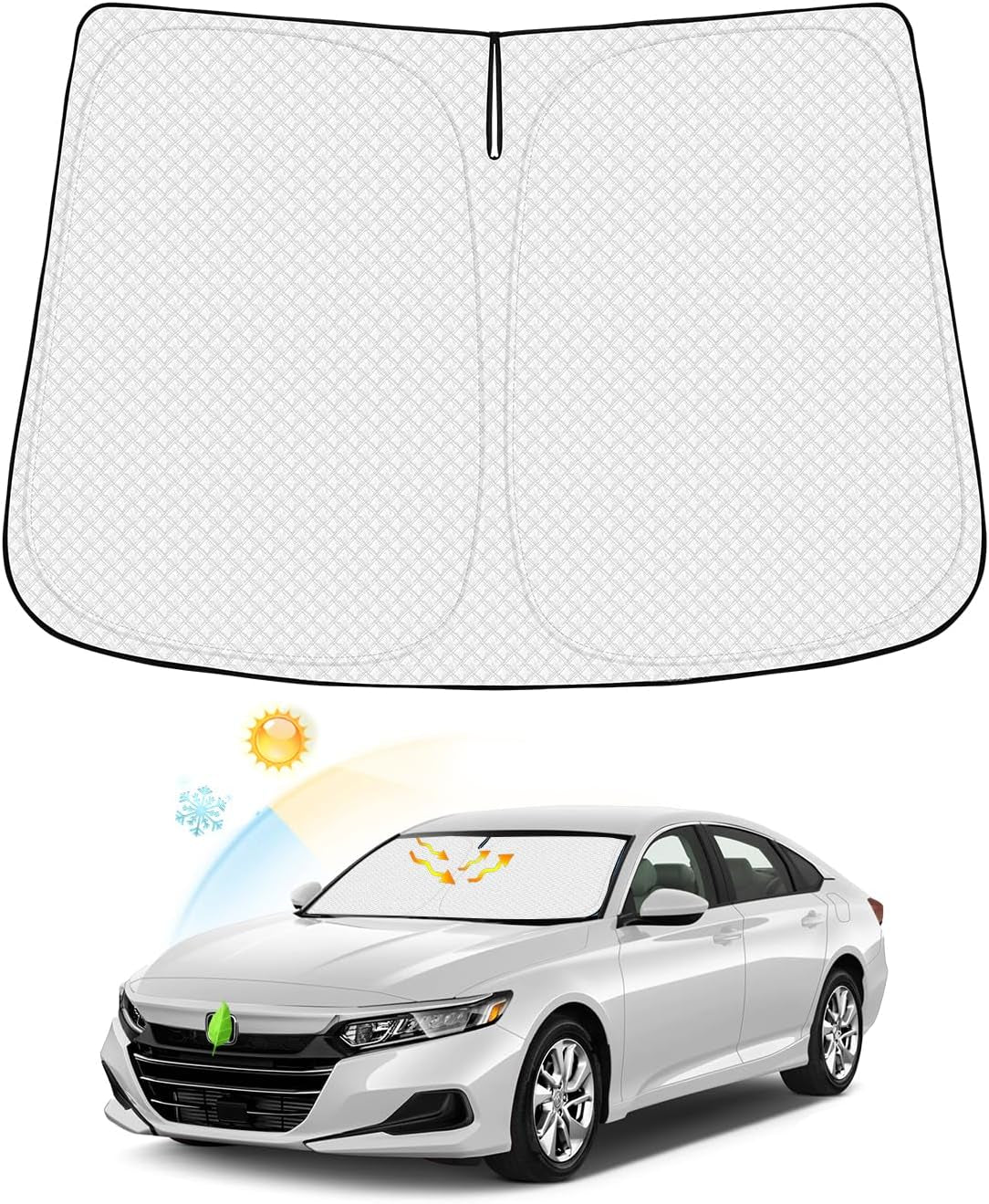 Windshield Sun Shade for Chevrolet/Chevy Blazer EV 2024 2025 Accessories Thicken 6-Layer Front Window Sunshade Cover Sun Visor Protector Foldable Block UV Rays Keep Vehicle Cool