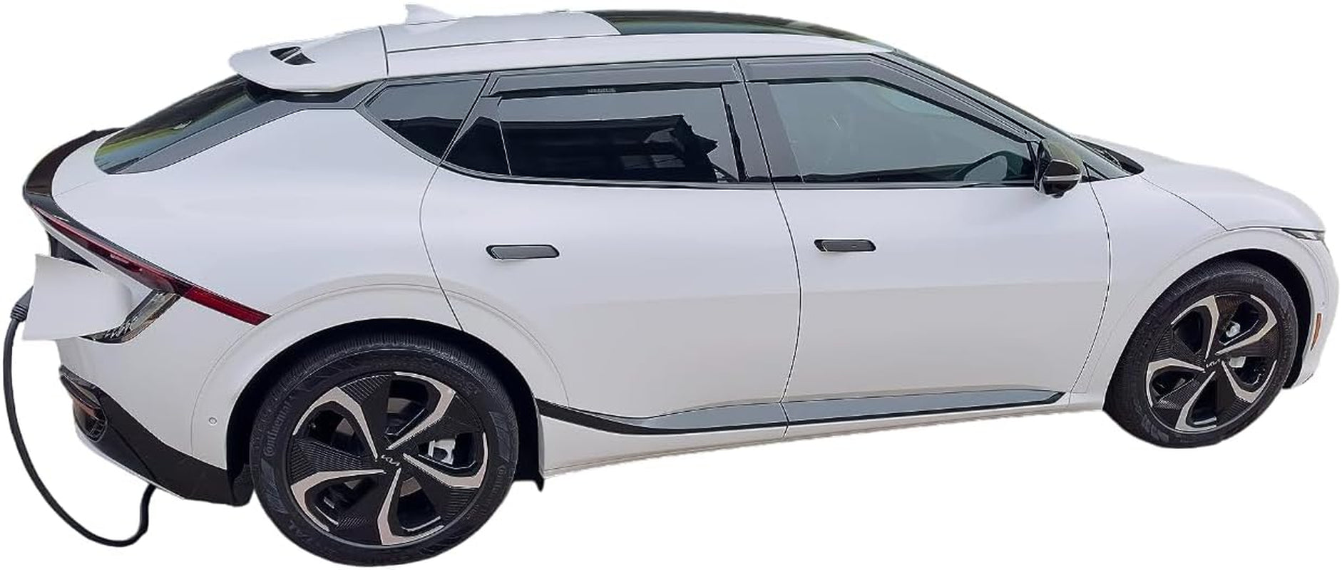 2022-2025 Tape-On Side Window Visor Deflectors for Kia EV6 Rain Guards Light Wind Gt-Line Durable Tinted Shade 2023 2024