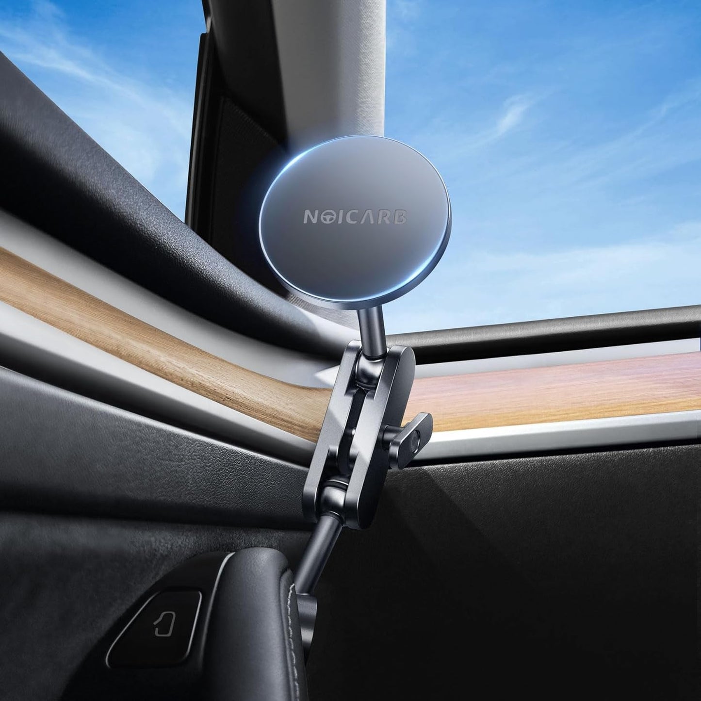 Mag-Safe Door-Install Phone Holder, Compatible with Model Y (2019-2024) & Model 3 (2017-2023), Magnetic Car Phone Mount for Iphone 16/15/14/13/12, Accessories for Tesla Model Y and Model 3