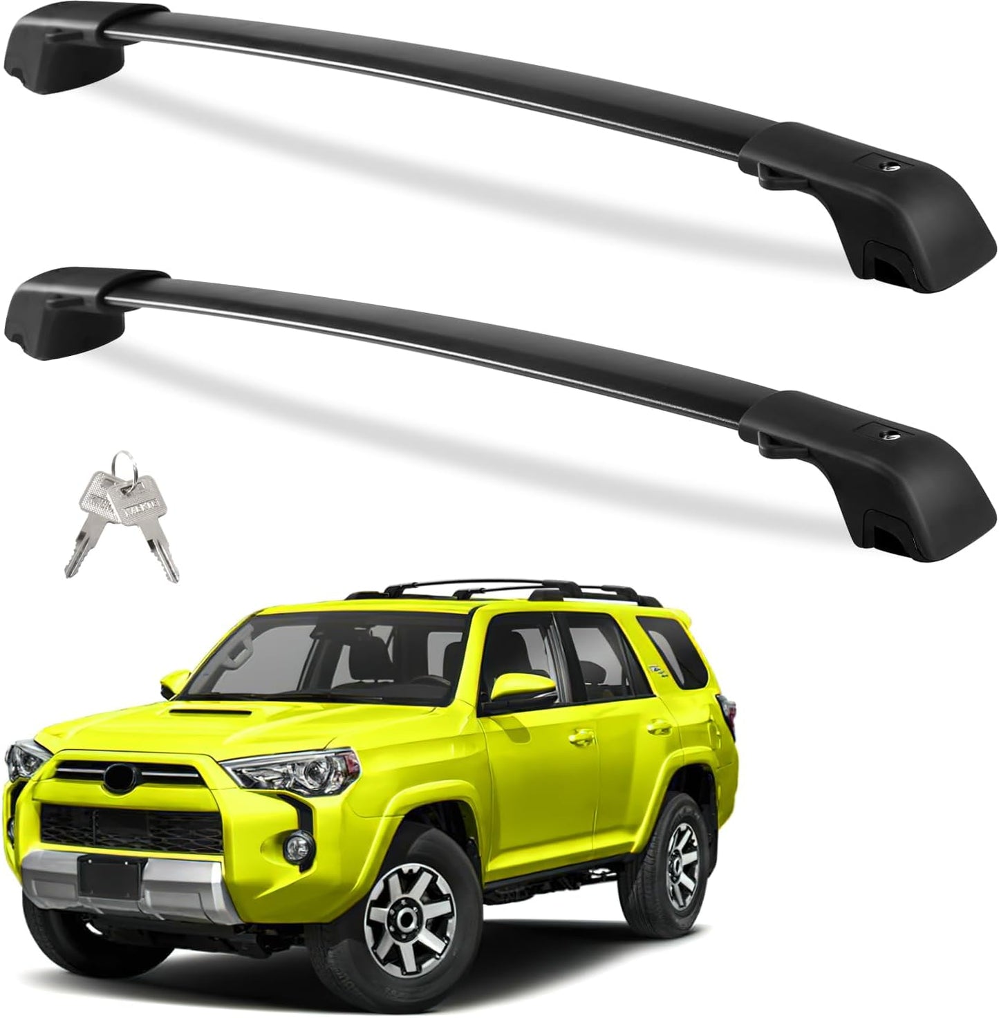 220Lbs Lockable Roof Rack Cross Bars Compatible with KIA EV9 2024 2025 Gt-Line (Not for Wind & Land) with Raised Rails Aluminum Roof Rails Crossbars Cargo Bars Rooftop Cargo Carrier Luggage