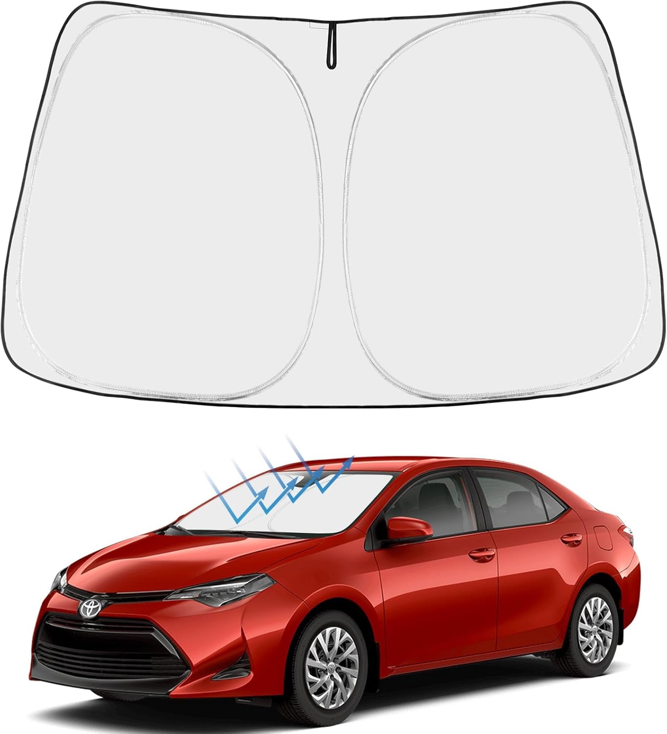 2025 Upgrade Front Windshield Sun Shade Foldable Sunshade Protector Custom Fit 2023-2024 2025 Toyota Bz4X Accessories