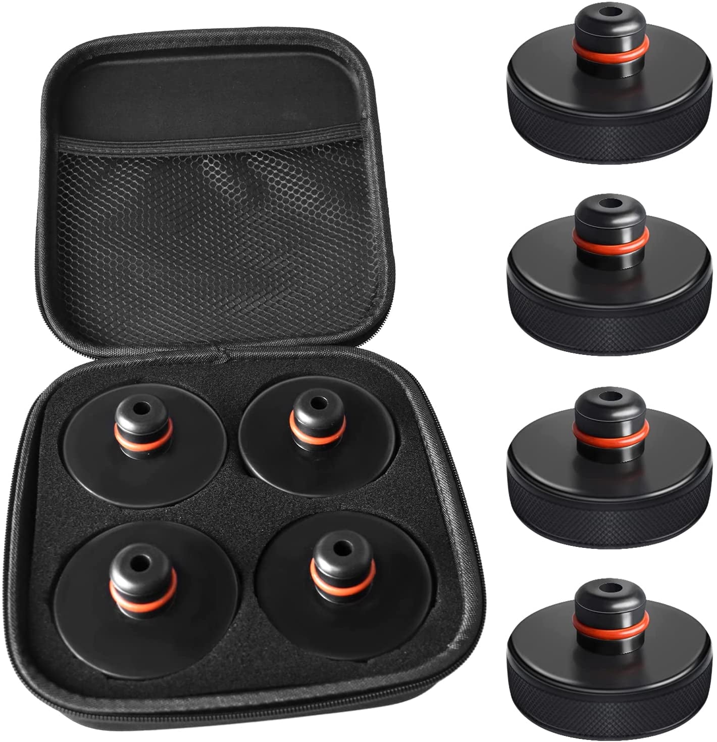 Lifting Jack Pad for Tesla Model 3/S/X/Y, 4 Pucks with Storage Case, Accessories for Tesla Vehicles 2013 to 2025