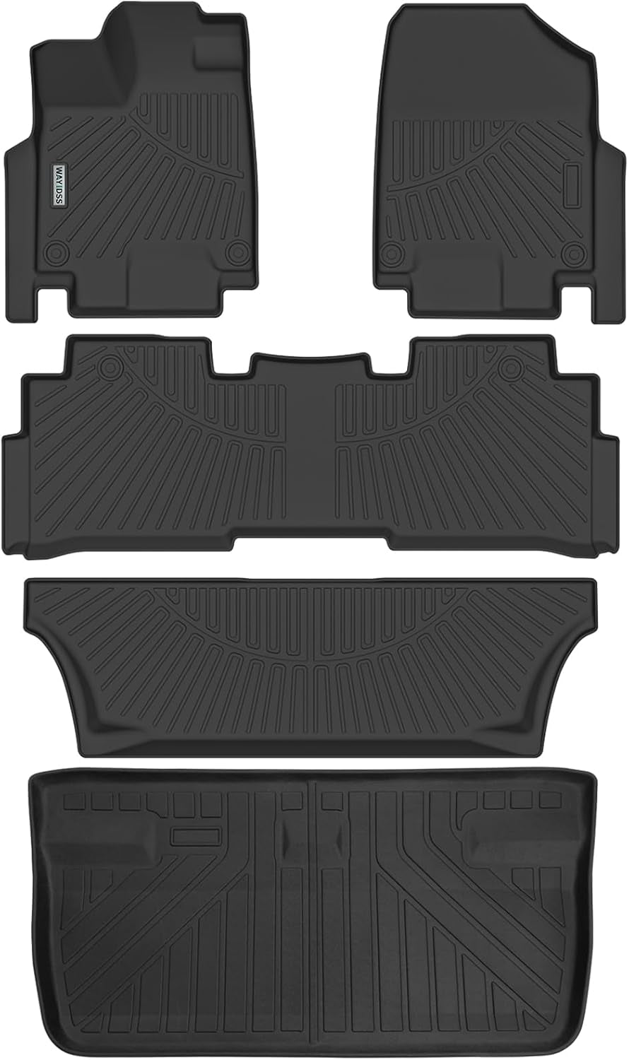 Floor Mats & Cargo Liners for 2024 Honda Prologue,Tpe All Weather Protection 1St & 2Nd Row Car Floor Liners with Trunk Mat Accessories for Honda Prologue-Black