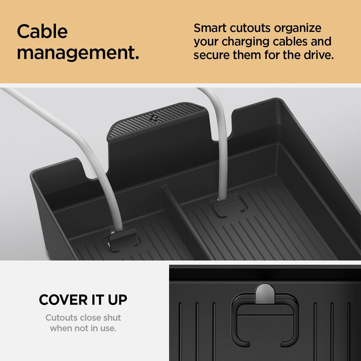 Console Organizer Tray (Carbon Edition) Designed for Rivian R1T and R1S 2025 2024 2023 2022