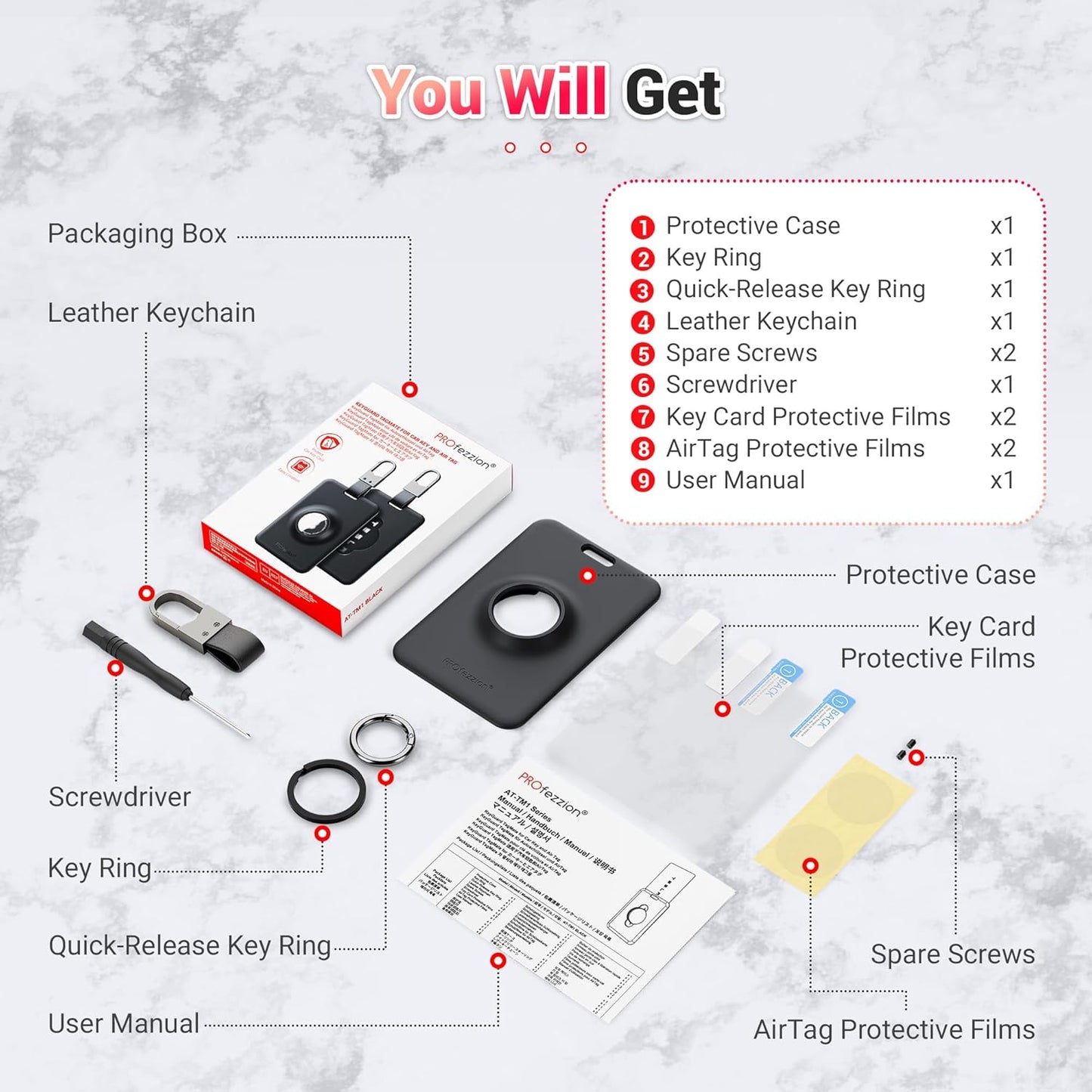 Tesla Key Card Holder with Airtag Slot, Airtag Tesla Card Plastic Card Key Holder for Model 3 Y S X Cybertruck with Keychain Key Rings, Key Card Protective Case Cover for Tesla - 1 Pack