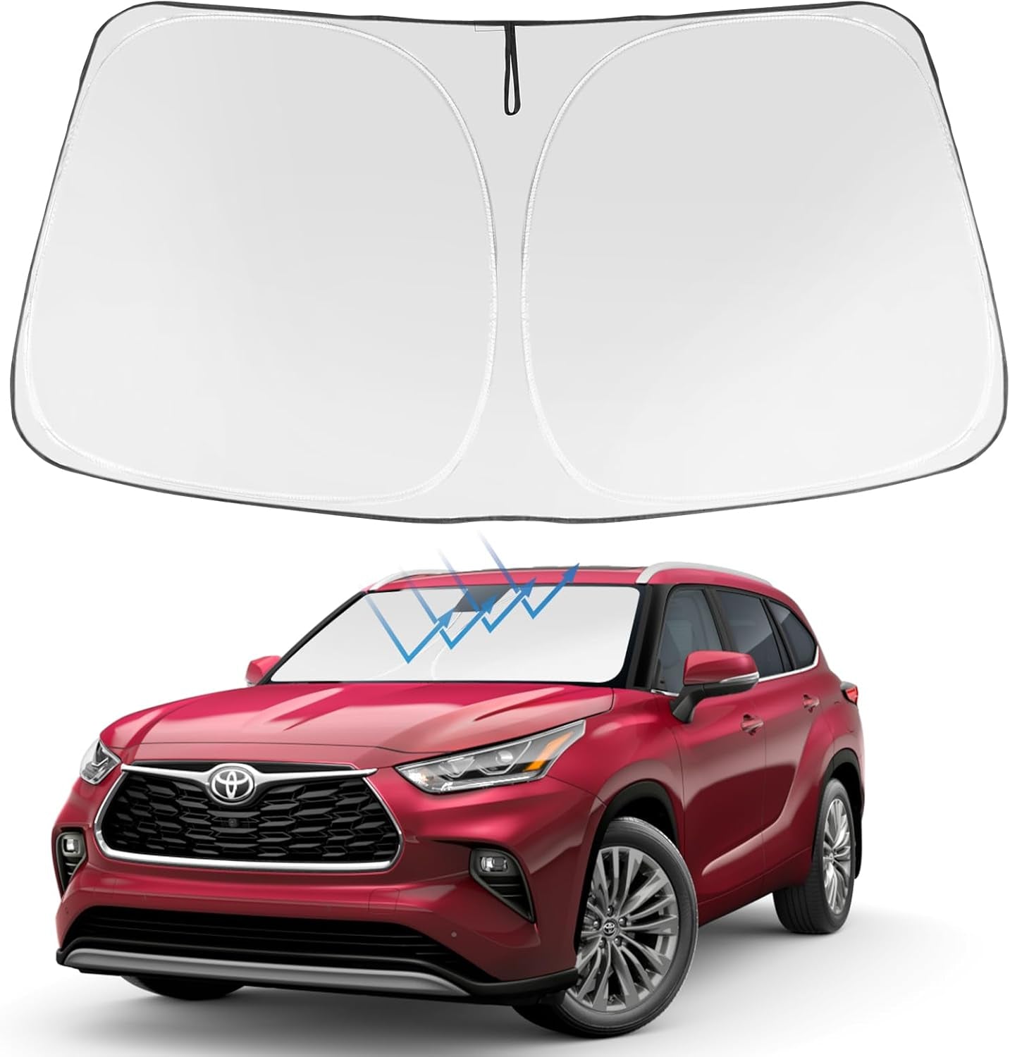 2025 Upgrade Front Windshield Sun Shade Foldable Sunshade Protector Custom Fit 2023-2024 2025 Toyota Bz4X Accessories