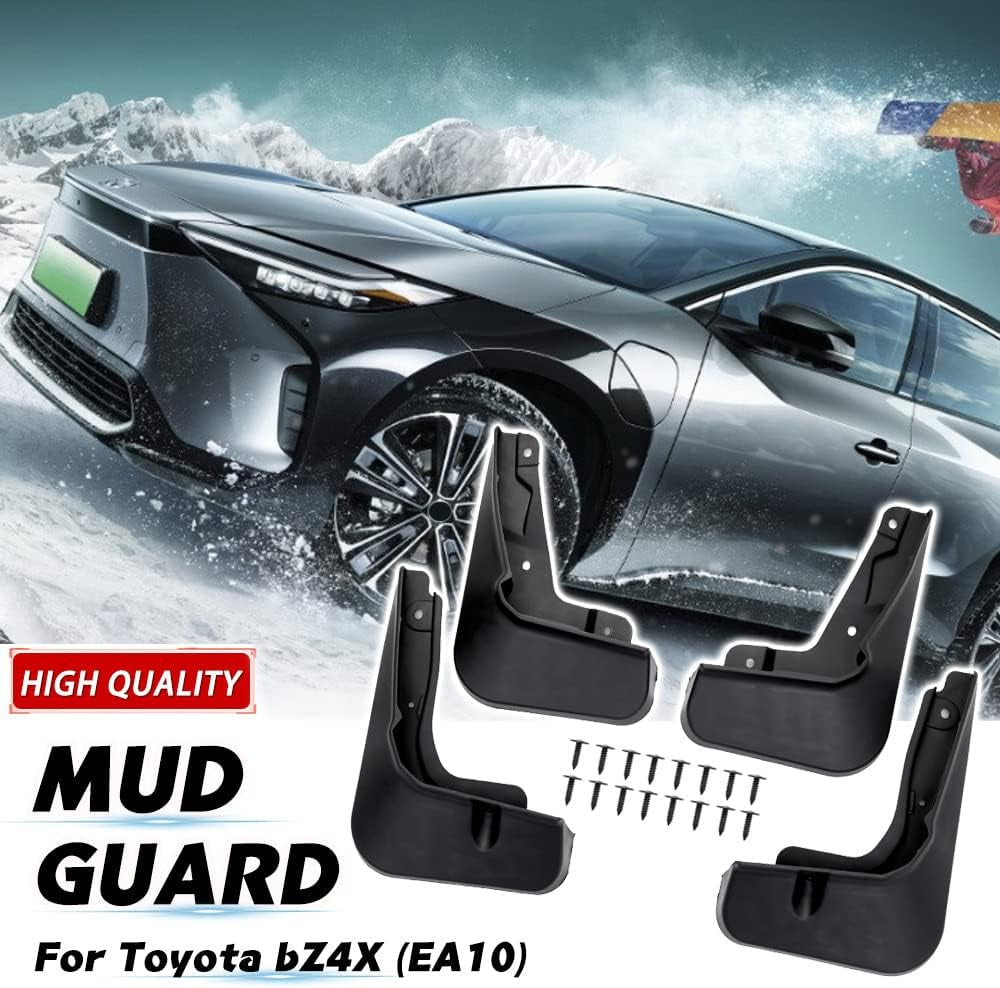 Mud Flaps Splash Guards for 2023 2024 2025 Bz4X /Subaru Solterra Accessories Mudflap Fender Flares Front and Rear Mud Guard Set 4PCS