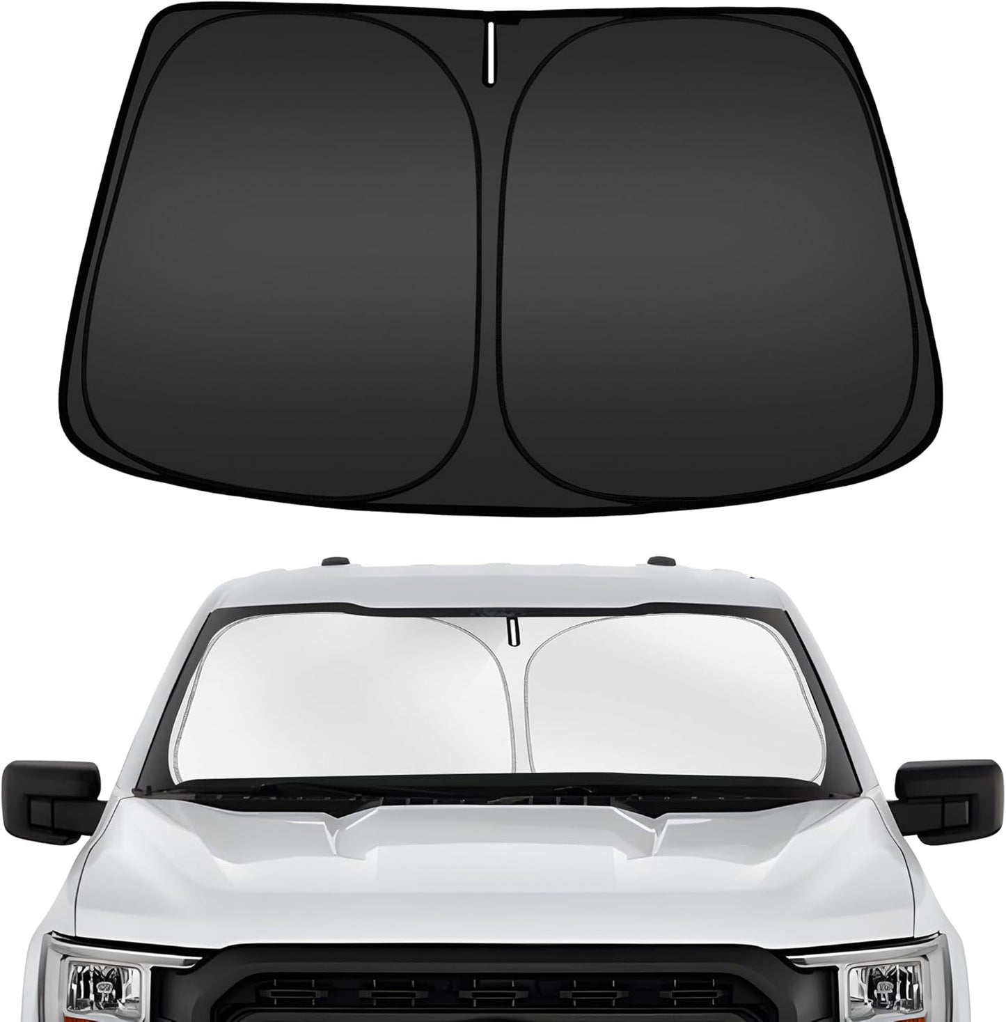 Windshield Sun Shade for Chevrolet Chevy Silverado EV 2024-2025, Custom Fit Foldable Front Window Sunshade Sun Visor Protector, Block UV Rays Keep Your Car Cooler