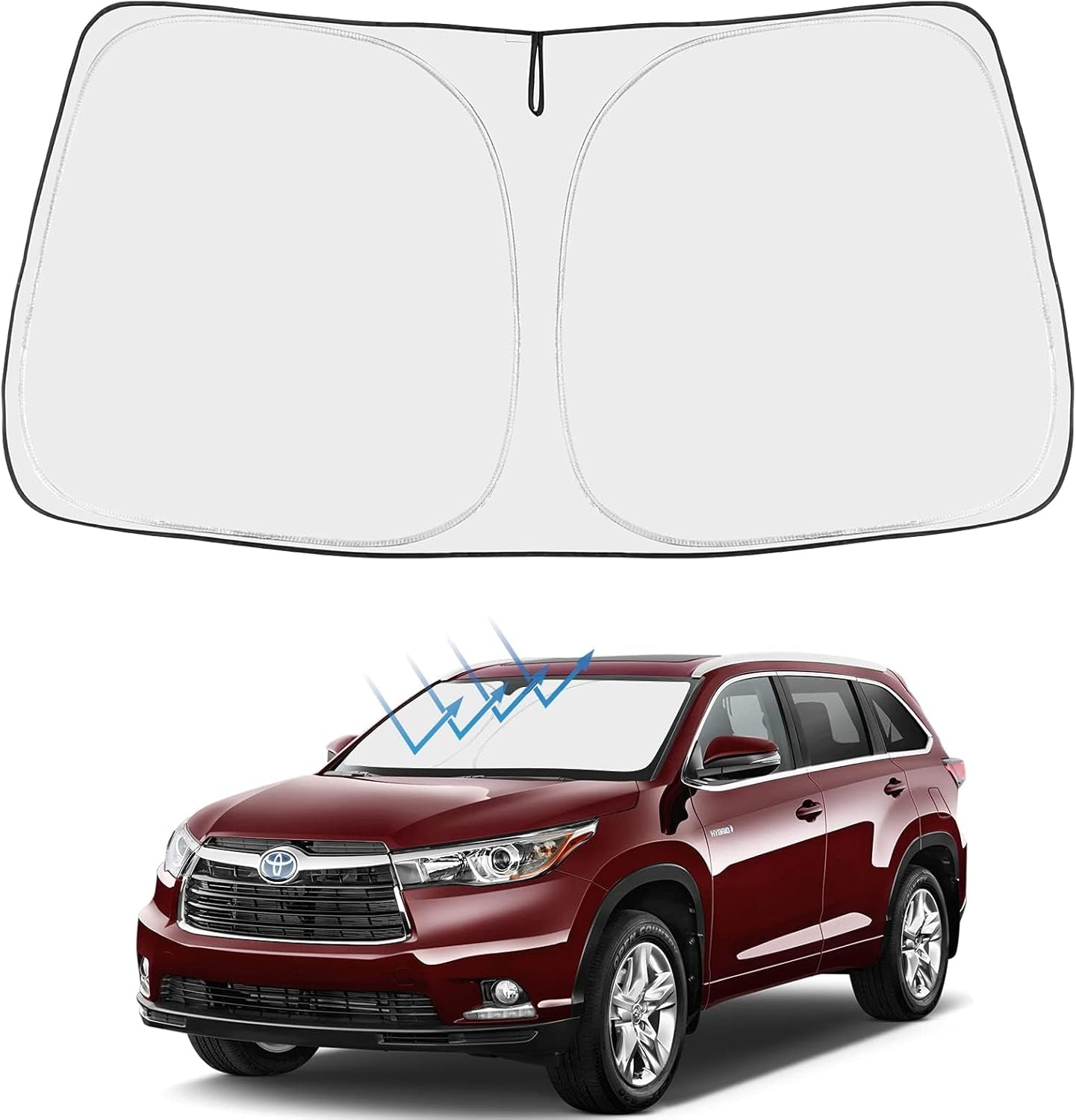 2025 Upgrade Front Windshield Sun Shade Foldable Sunshade Protector Custom Fit 2023-2024 2025 Toyota Bz4X Accessories