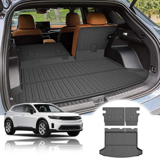 Cargo Liner & Backrest Mat Fit for Honda Prologue 2024 2025: Cargo Mat with Backrest Mat behind 2Nd Row Back Seat Protector - All Weather Protection Trunk Mat with Back Seat Cover Prologue Accessories