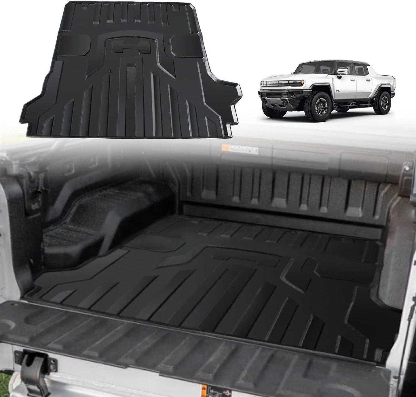 Front Trunk Frunk Mat Compatible with 2023 2024 Hummer EV Accessories Frunk All-Weather TPE Material Rubber 3D Cargo Liner Protection