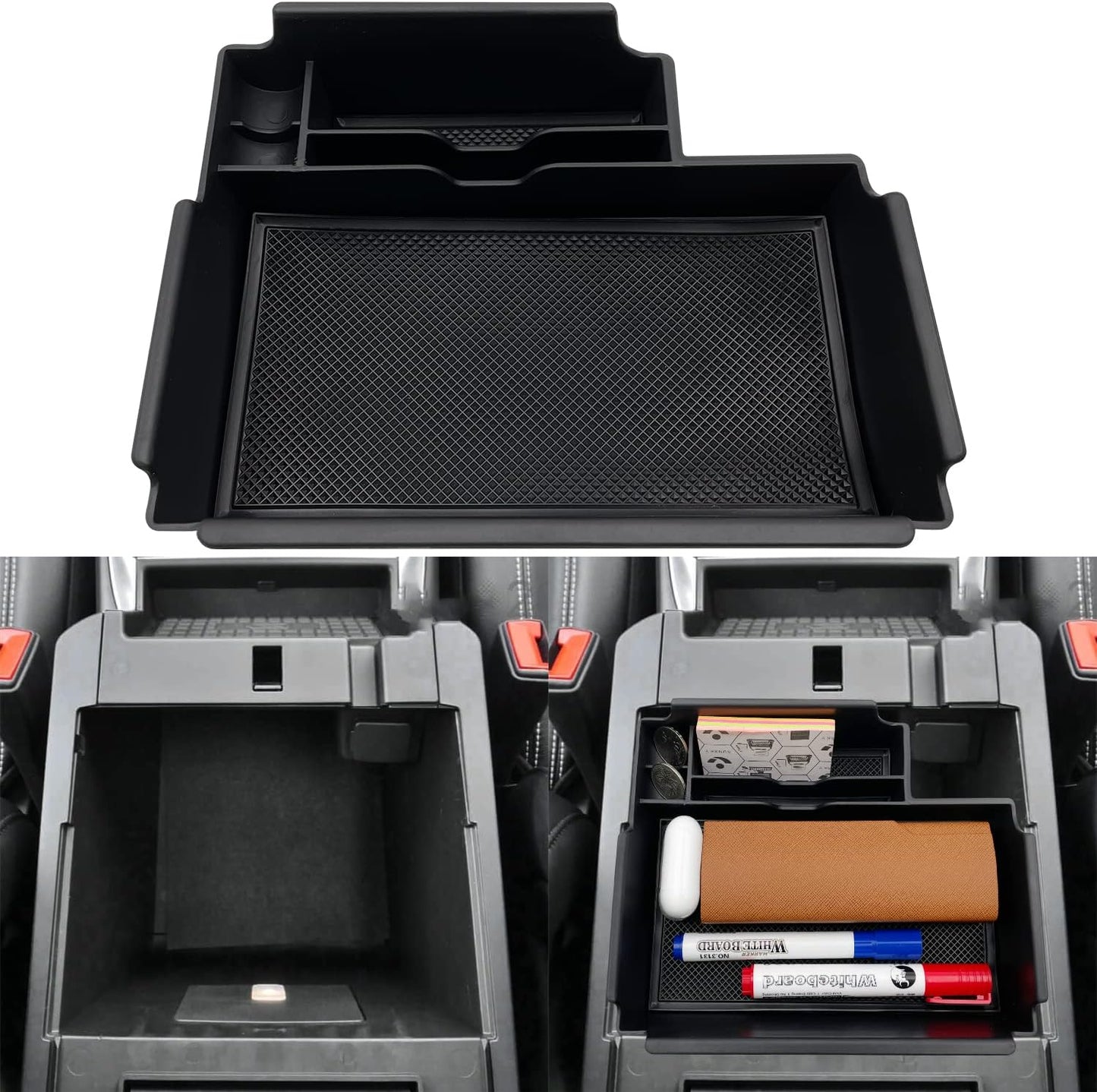 Compatible with Ford Mustang Mach-E 2021 2022 2023 2024 Accessories Center Console Organizer Interior Storage Box Tray