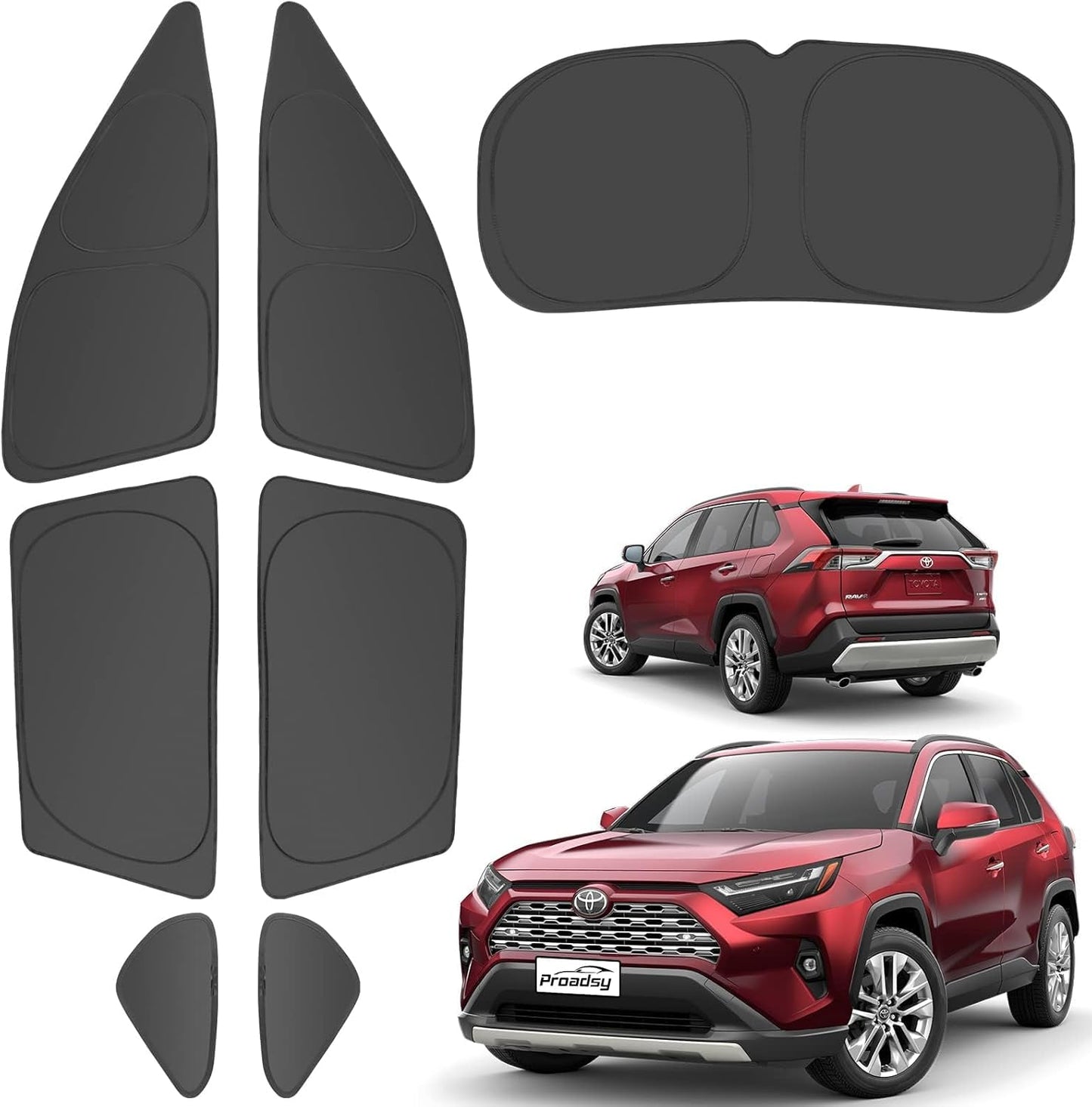 2025 Upgrade Front Windshield Sun Shade Foldable Sunshade Protector Custom Fit 2023-2024 2025 Toyota Bz4X Accessories