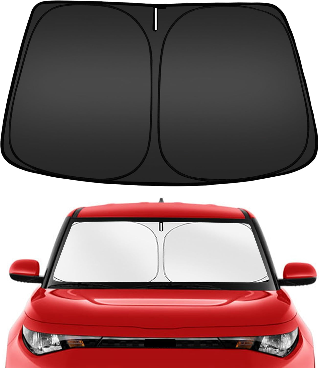 Windshield Sun Shade for Kia EV6 2022-2025, Custom Fit Foldable Front Window Sunshade Sun Visor Protector, Block UV Rays Keep Your Car Cooler