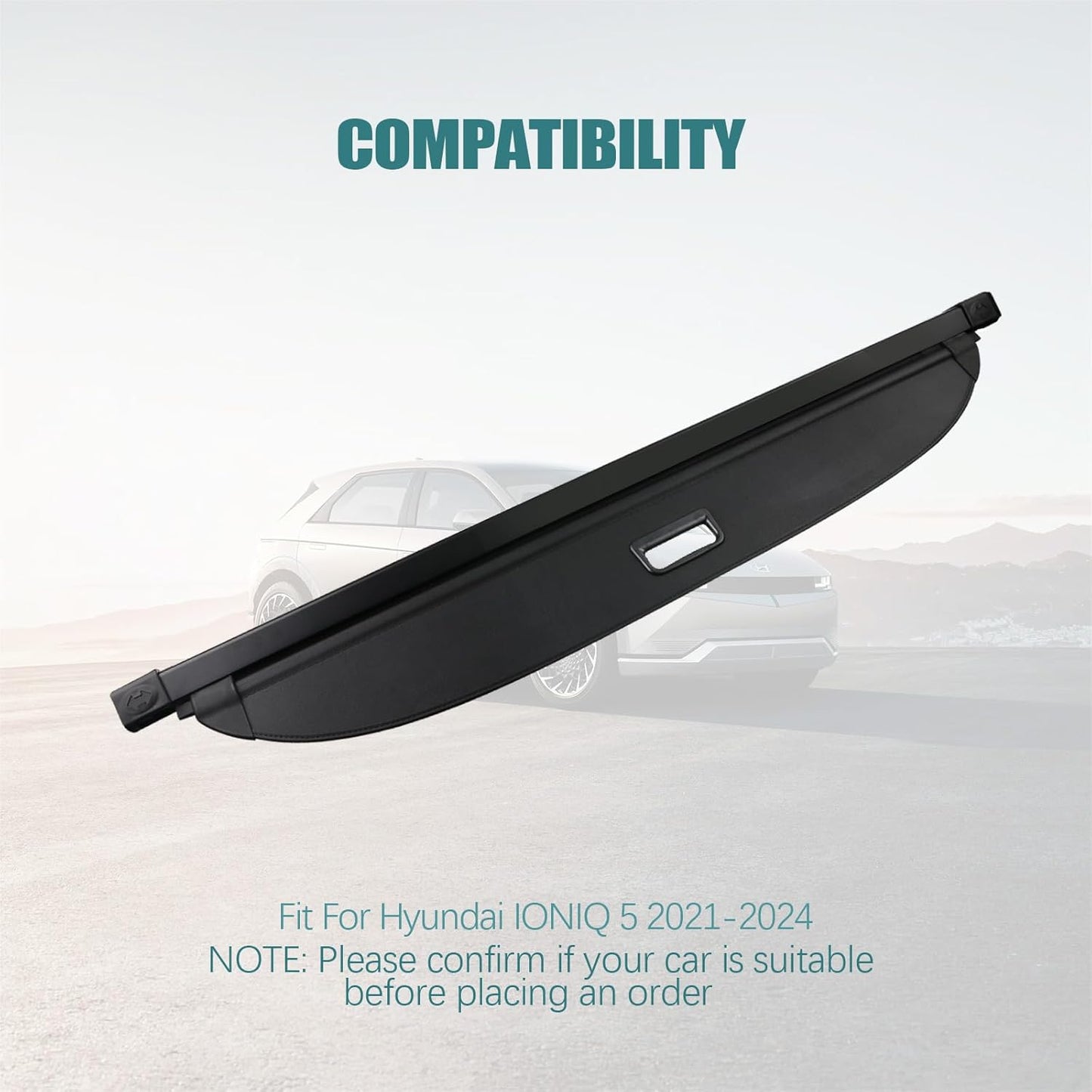 For Hyundai Ioniq 5 Cargo Cover Trunk Cover -  Retractable Cargo Cover for Hyundai Ioniq 5 2025 Accessories 2022 2023 2024 Trunk Security Shade Luggage Security Shield Shade