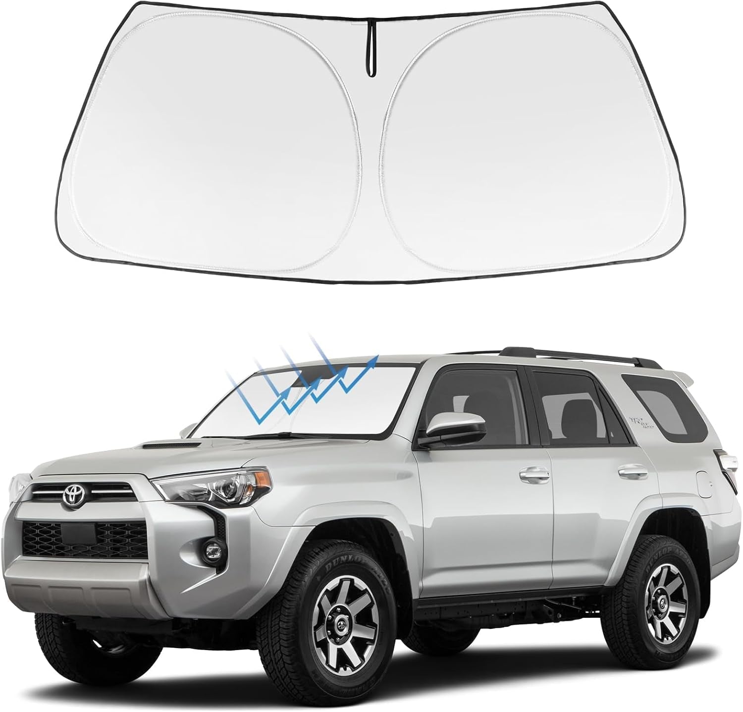 2025 Upgrade Front Windshield Sun Shade Foldable Sunshade Protector Custom Fit 2023-2024 2025 Toyota Bz4X Accessories