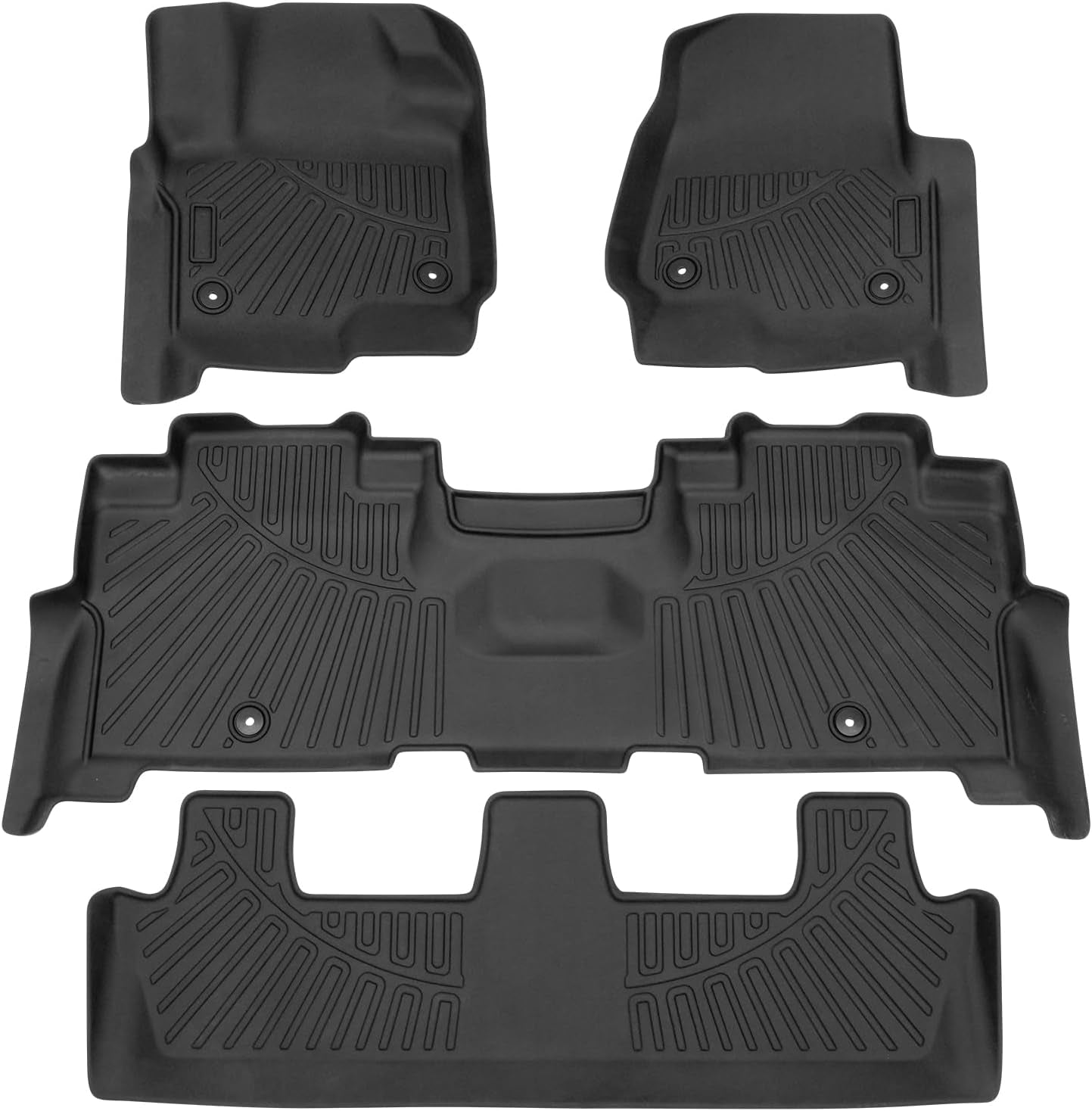 Floor Mats for 2022-2025 Hyundai Ioniq 5 Limited Only (With Sliding Console) Accessories Liner Set TPE 3D Car Mats All-Weather Custom Fit Floor Liners