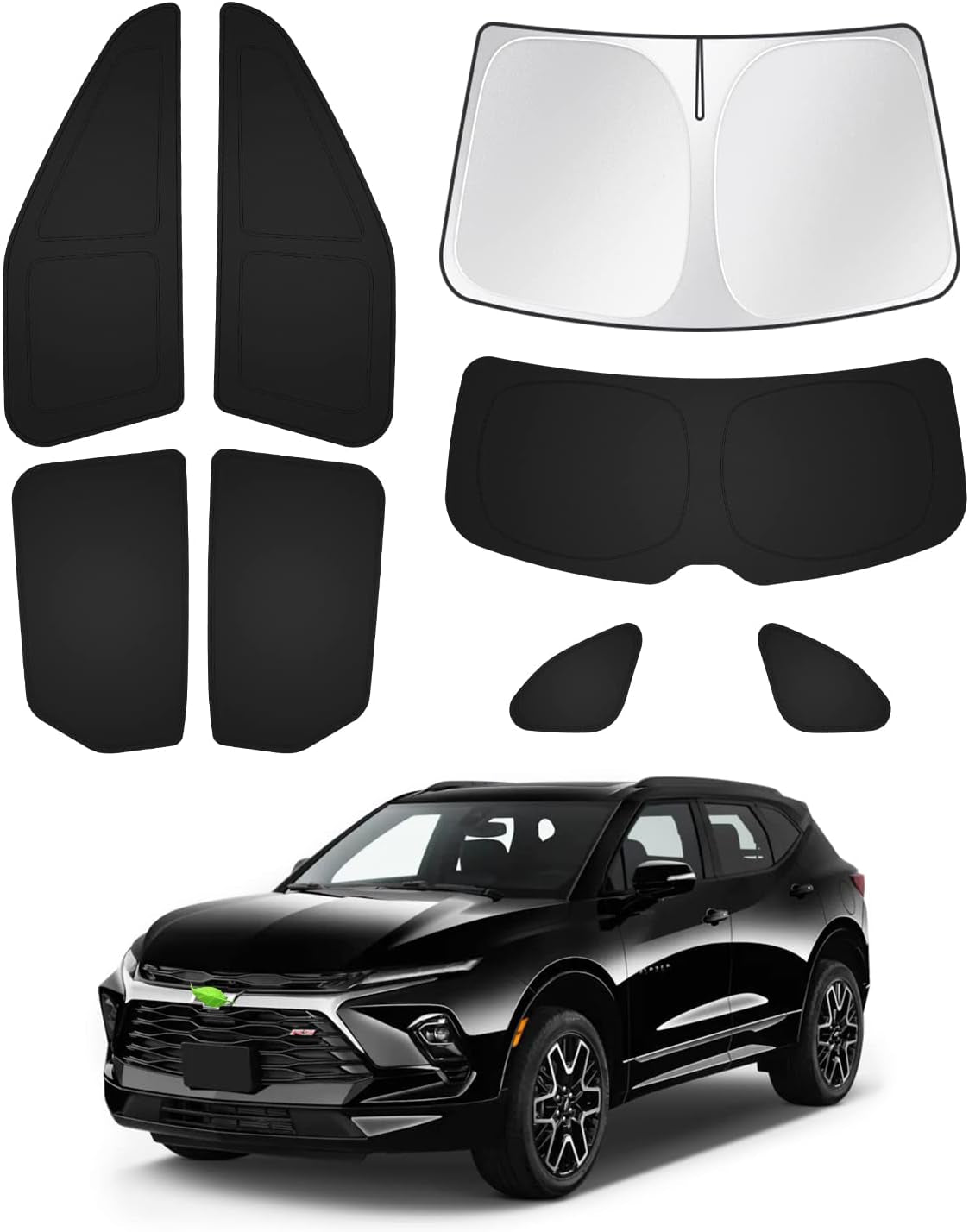 Windshield Sun Shade for Chevrolet/Chevy Blazer EV 2024 2025 Accessories Thicken 6-Layer Front Window Sunshade Cover Sun Visor Protector Foldable Block UV Rays Keep Vehicle Cool