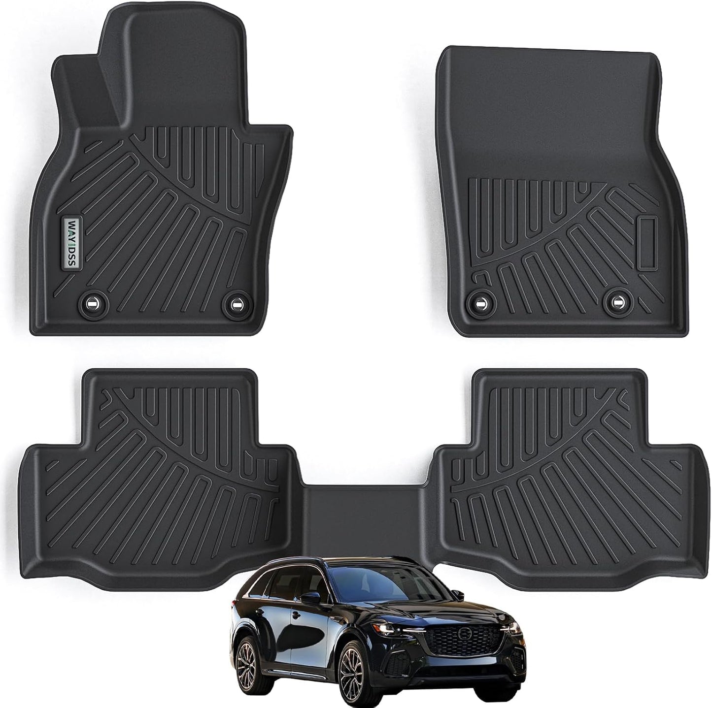 Floor Mats & Cargo Liners for 2024 Honda Prologue,Tpe All Weather Protection 1St & 2Nd Row Car Floor Liners with Trunk Mat Accessories for Honda Prologue-Black