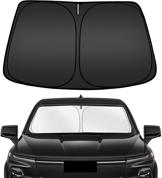 Windshield Sun Shade for Chevrolet Chevy Silverado EV 2024-2025, Custom Fit Foldable Front Window Sunshade Sun Visor Protector, Block UV Rays Keep Your Car Cooler