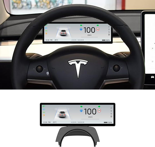 Head up Display for Tesla Model 3 Highland 2025 2024 with Front Camera, Carplay for Tesla Model 3 Accessories, Bluetooth Wifi USB Navigation Power Speed IPS HD Touchscreen with Wireless/Wired(8.8 In)