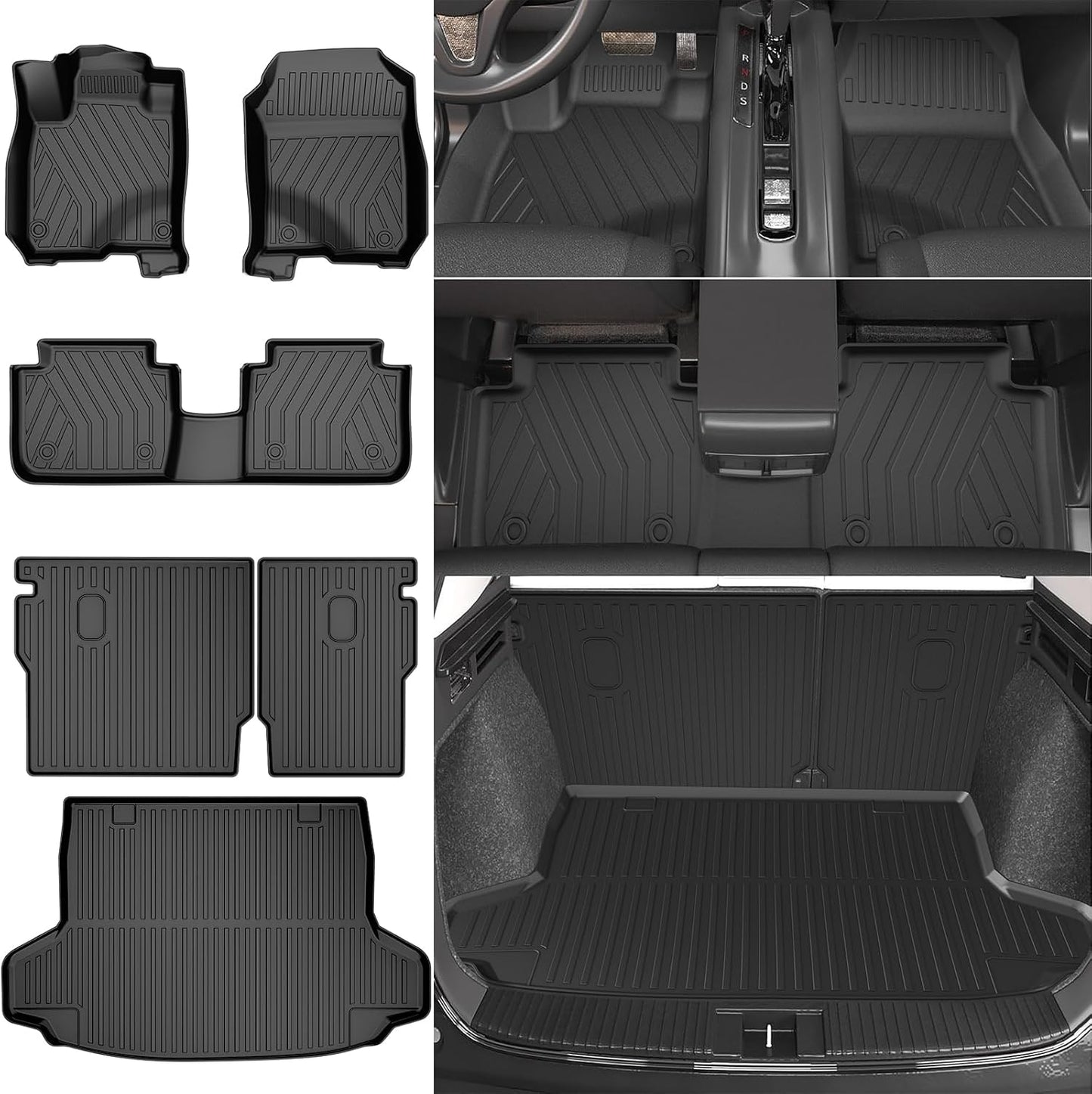 Cargo Liner & Backrest Mat Fit for Honda Prologue 2024 2025: Cargo Mat with Backrest Mat behind 2Nd Row Back Seat Protector - All Weather Protection Trunk Mat with Back Seat Cover Prologue Accessories