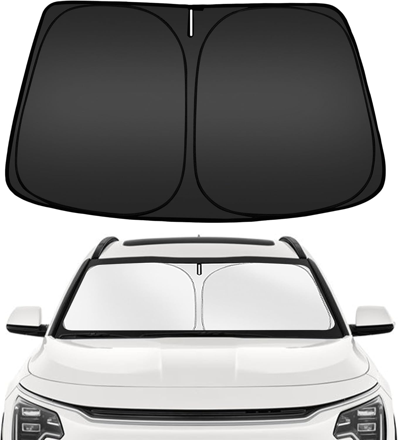 Windshield Sun Shade for Kia EV6 2022-2025, Custom Fit Foldable Front Window Sunshade Sun Visor Protector, Block UV Rays Keep Your Car Cooler