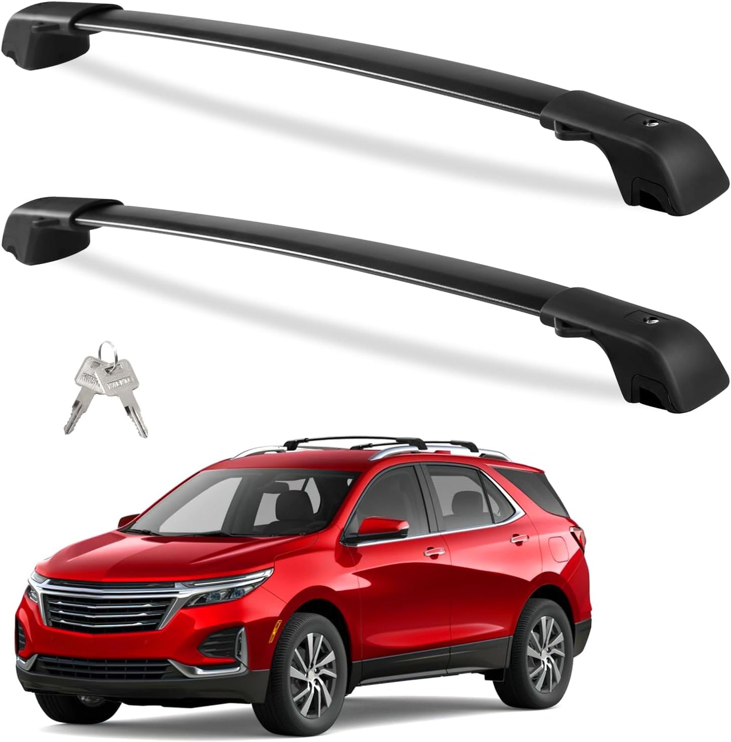 220Lbs Lockable Roof Rack Cross Bars Compatible with KIA EV9 2024 2025 Gt-Line (Not for Wind & Land) with Raised Rails Aluminum Roof Rails Crossbars Cargo Bars Rooftop Cargo Carrier Luggage