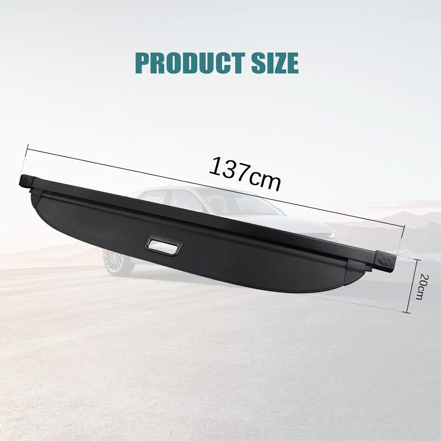 For Hyundai Ioniq 5 Cargo Cover Trunk Cover -  Retractable Cargo Cover for Hyundai Ioniq 5 2025 Accessories 2022 2023 2024 Trunk Security Shade Luggage Security Shield Shade