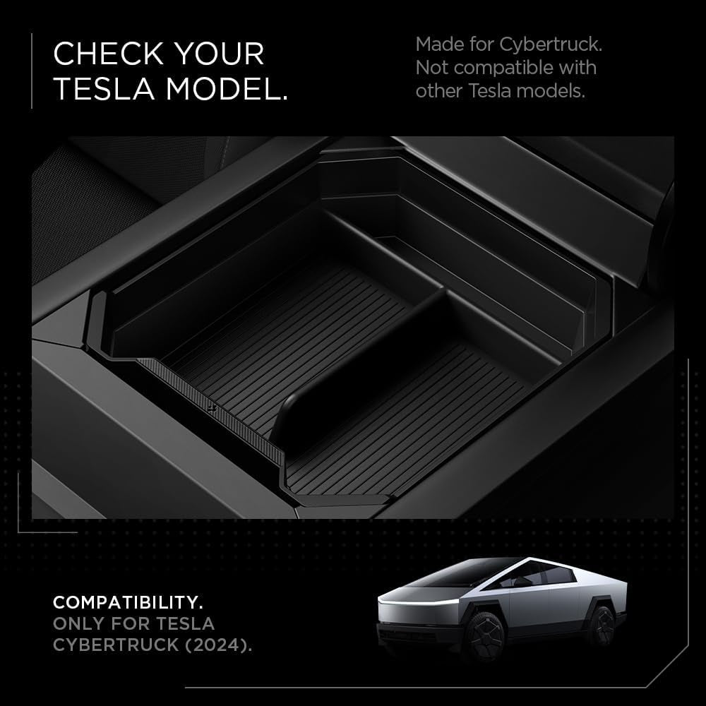 Center Console Organizer Tray(Carbon Edition) Designed for Tesla Cybertruck Accessories 2025/2024 (TOP)