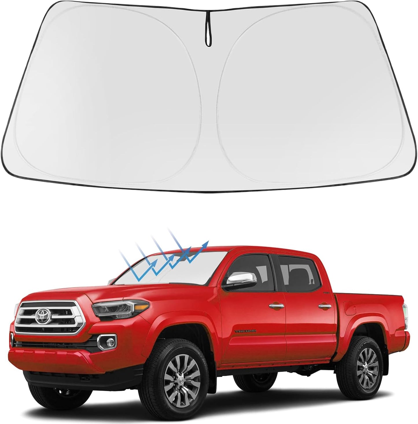 2025 Upgrade Front Windshield Sun Shade Foldable Sunshade Protector Custom Fit 2023-2024 2025 Toyota Bz4X Accessories