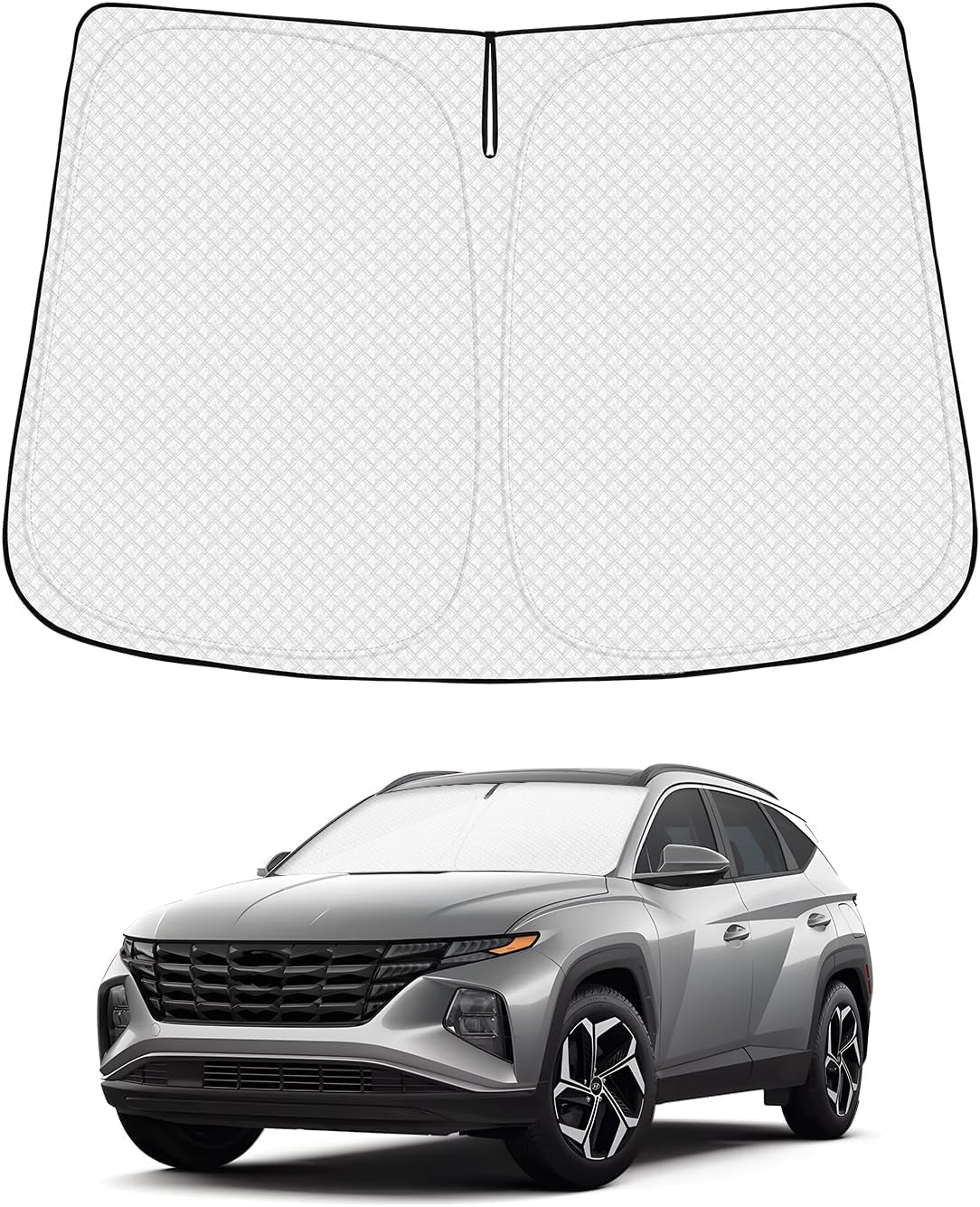 Windshield Sun Shade for Chevrolet/Chevy Blazer EV 2024 2025 Accessories Thicken 6-Layer Front Window Sunshade Cover Sun Visor Protector Foldable Block UV Rays Keep Vehicle Cool