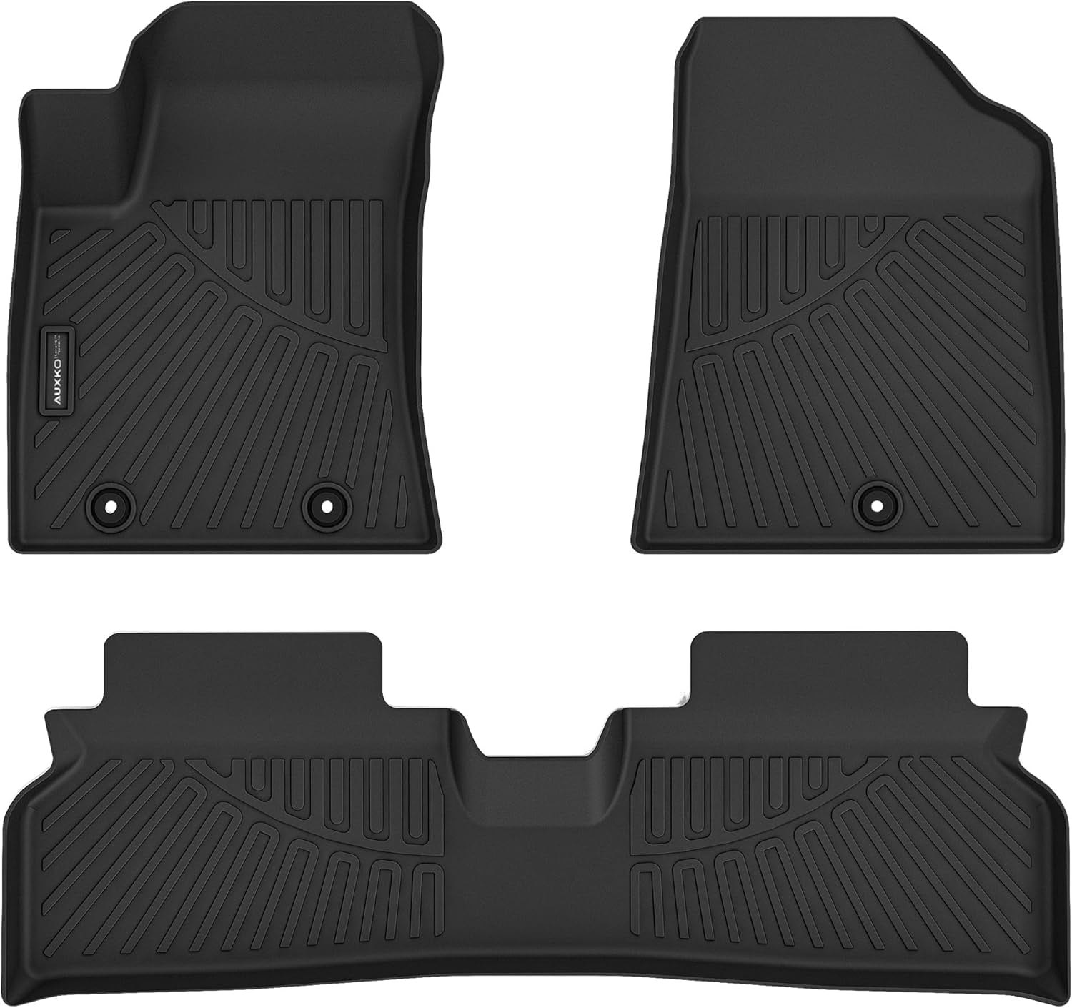 All Weather Floor Mats Fit for Hyundai Kona Electric(Ev) 2024 2025 TPE Rubber Liners Kona 2024 2025 Accessories Set All Season Guard Odorless Anti-Slip Floor Mats Black