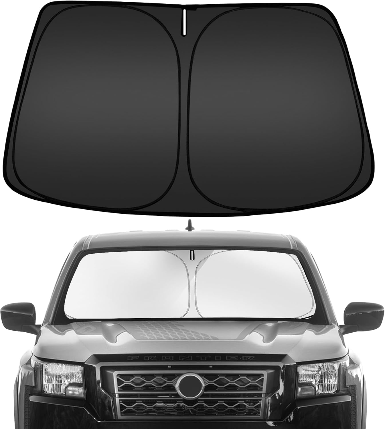 Windshield Sun Shade for Chevrolet Chevy Silverado EV 2024-2025, Custom Fit Foldable Front Window Sunshade Sun Visor Protector, Block UV Rays Keep Your Car Cooler