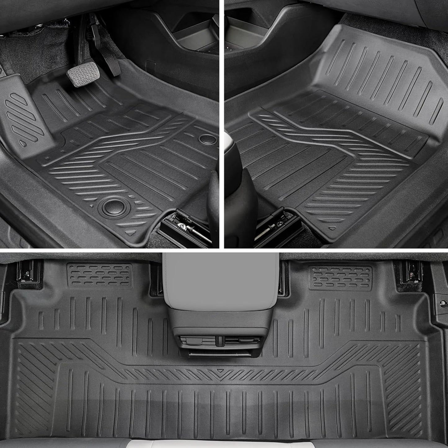 Floor Mats Cargo Mat Backrest Mats for 2024 Honda Prologue Accessories, All-Weather TPE Trunk Mat Cargo Liner Lower Trunk Mat Seat Back Covers Door Sill Protectors(Floor Mats Set)