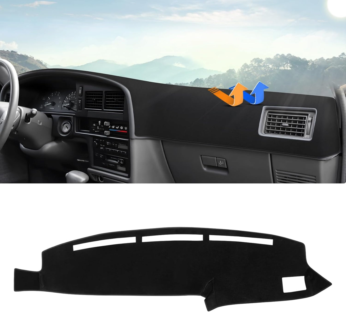 Dashboard Cover Mat for Toyota Bz4X /Subaru Solterra 2023 2024 2025 Accessories Dash Cover Upgrade Velvet Dash Mat Sunshade Glare UV Rays Protector