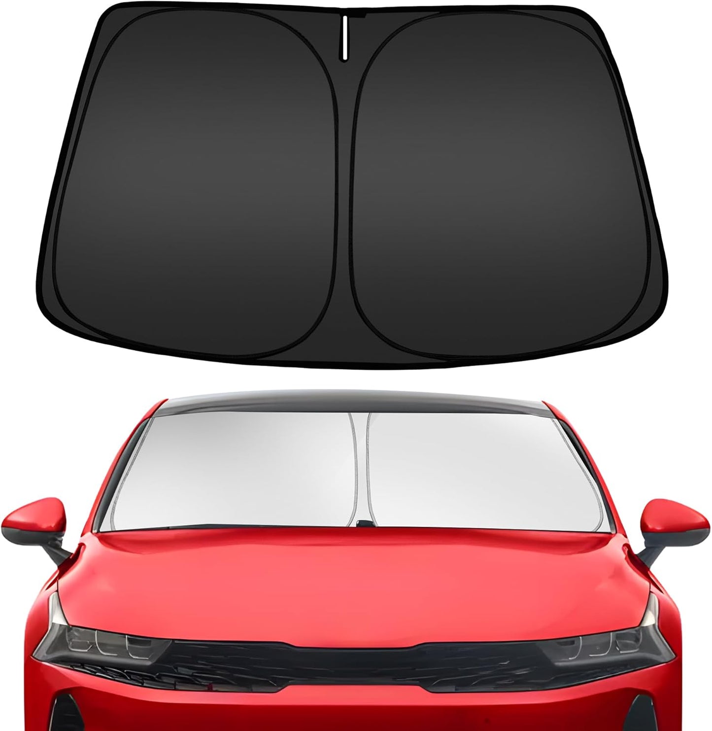 Windshield Sun Shade for Kia EV6 2022-2025, Custom Fit Foldable Front Window Sunshade Sun Visor Protector, Block UV Rays Keep Your Car Cooler