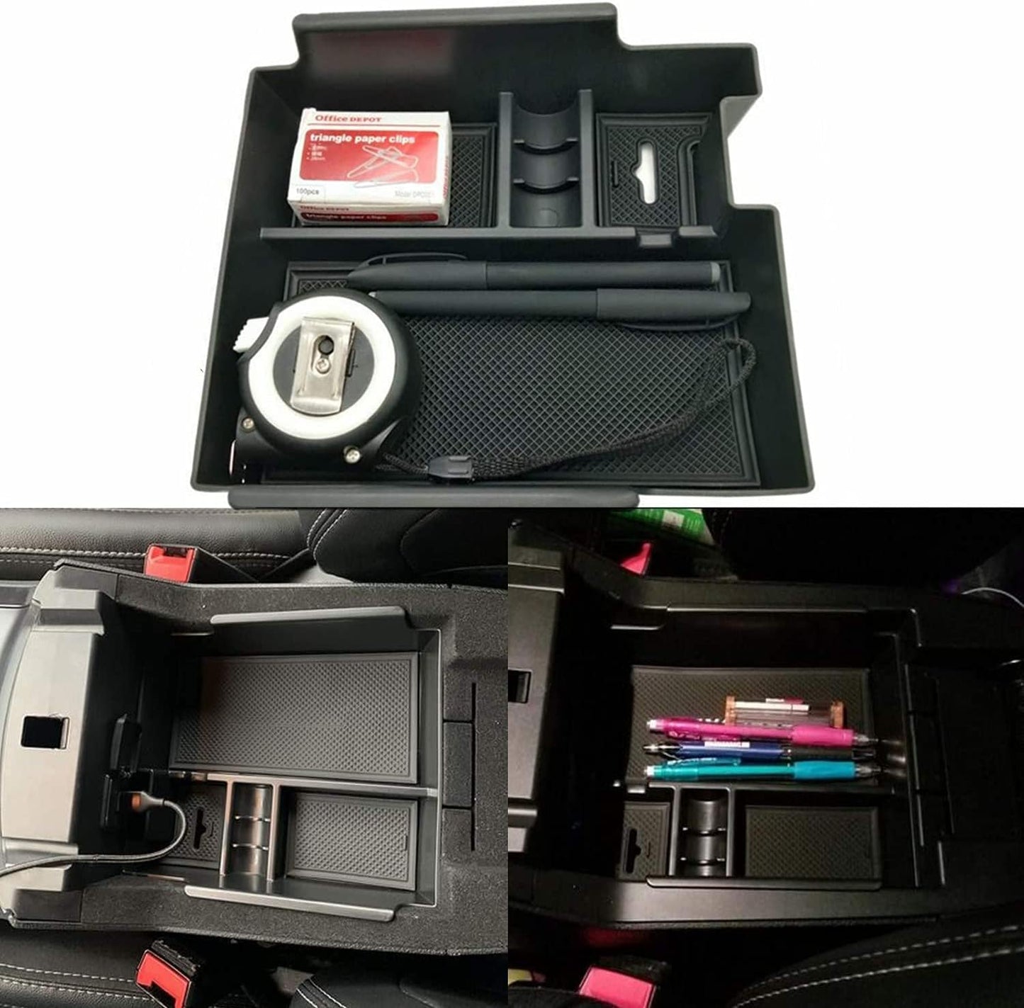 Compatible with Ford Mustang Mach-E 2021 2022 2023 2024 Accessories Center Console Organizer Interior Storage Box Tray