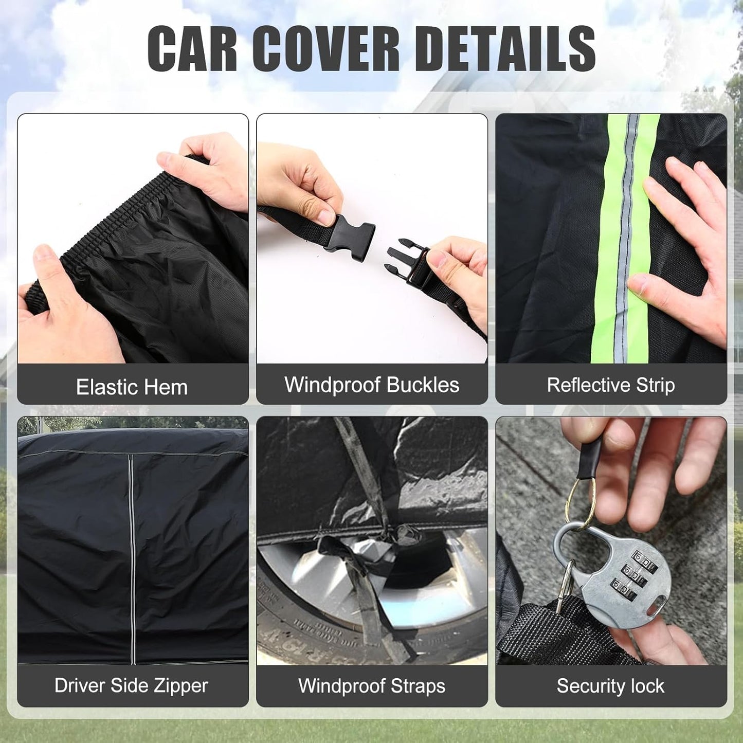 Waterproof Car Cover Replace for 2021-2024 Kia EV6 Standard Range/Long Range/Gt, 210T plus Cotton Inner with Zipper&Charging Hole for Car Dust Snow Rain Hail Protection