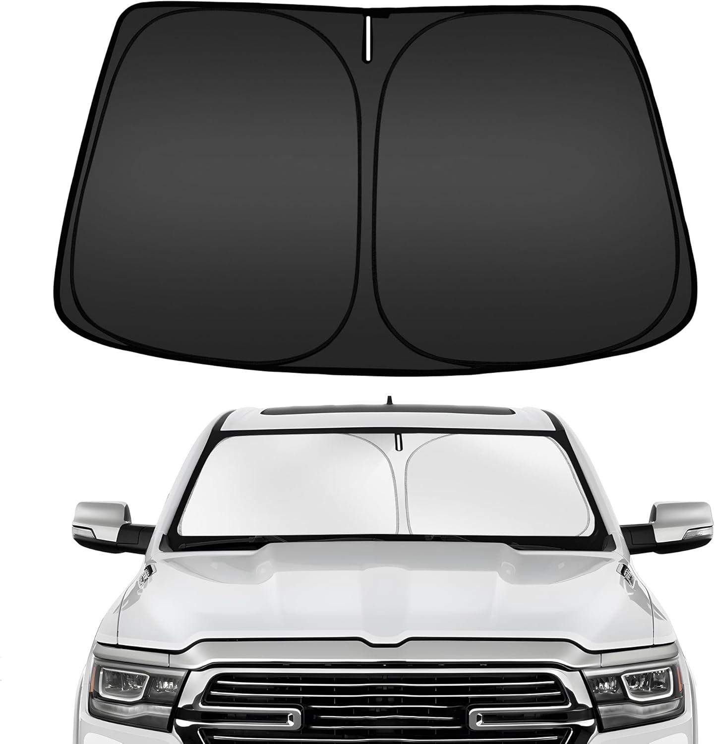 Windshield Sun Shade for Chevrolet Chevy Silverado EV 2024-2025, Custom Fit Foldable Front Window Sunshade Sun Visor Protector, Block UV Rays Keep Your Car Cooler