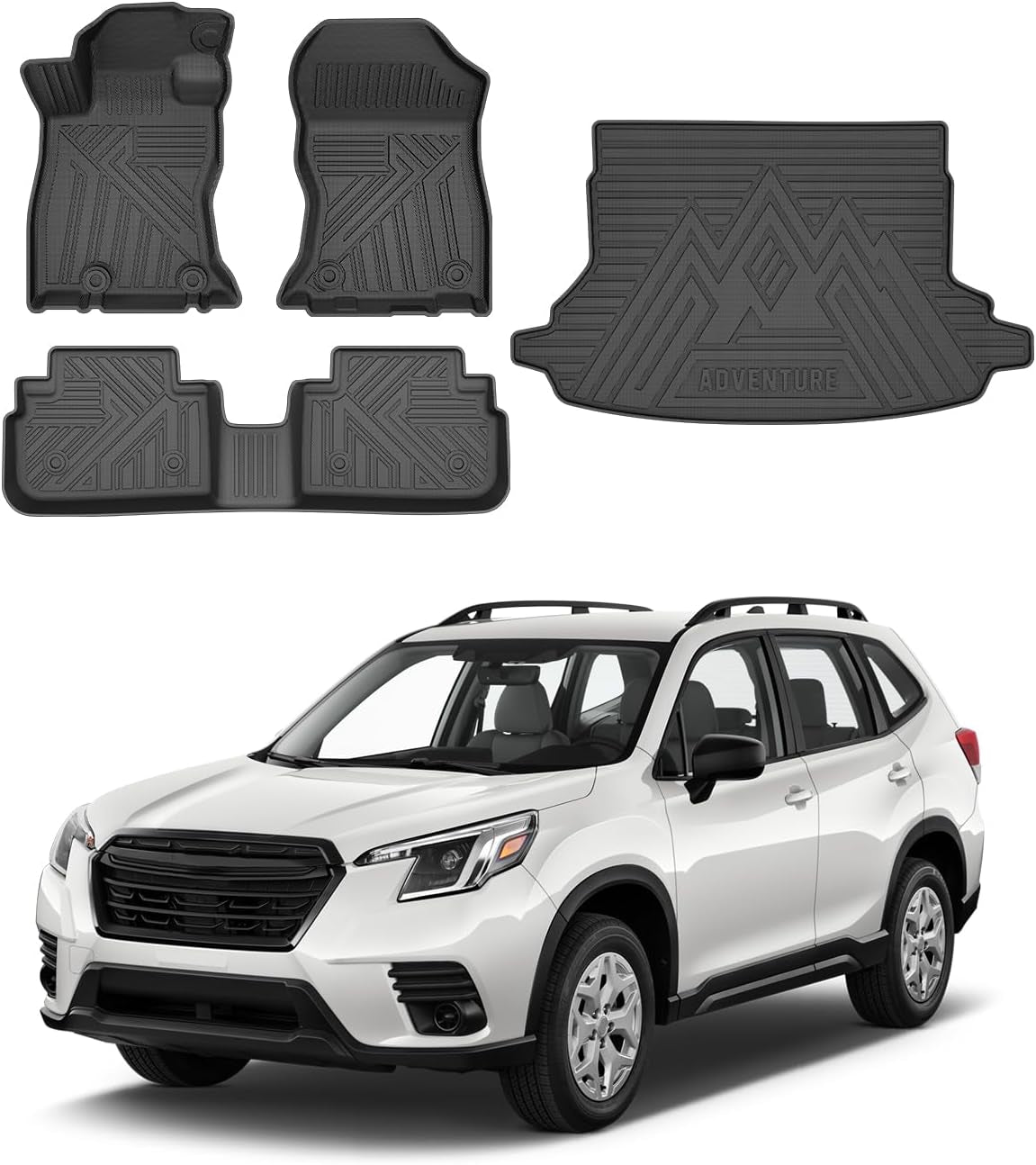 Floor Mats for 2022-2025 Hyundai Ioniq 5 Limited Only (With Sliding Console) Accessories Liner Set TPE 3D Car Mats All-Weather Custom Fit Floor Liners