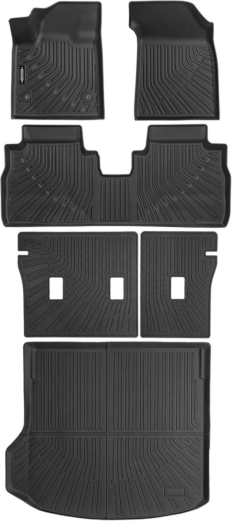 Floor Mats & Trunk Mat & Backrest Mats All Weather for 2024 2025 Chevy Equinox EV Electric (Non Fuel) Floor Mats for Chevrolet Equinox EV Floor Mats Accessories