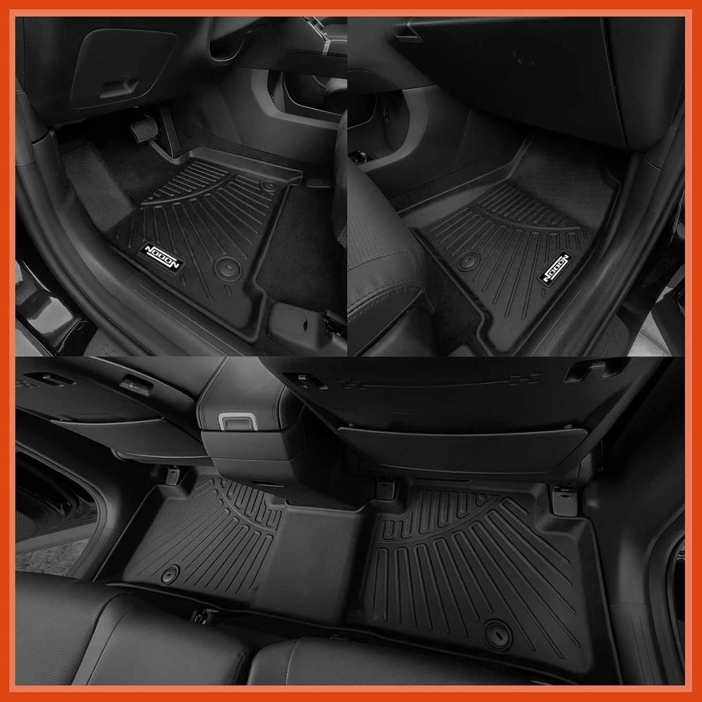 Floor Mats & Trunk Mat & Backrest Mats All Weather for 2024 2025 Chevy Equinox EV Electric (Non Fuel) Floor Mats for Chevrolet Equinox EV Floor Mats Accessories