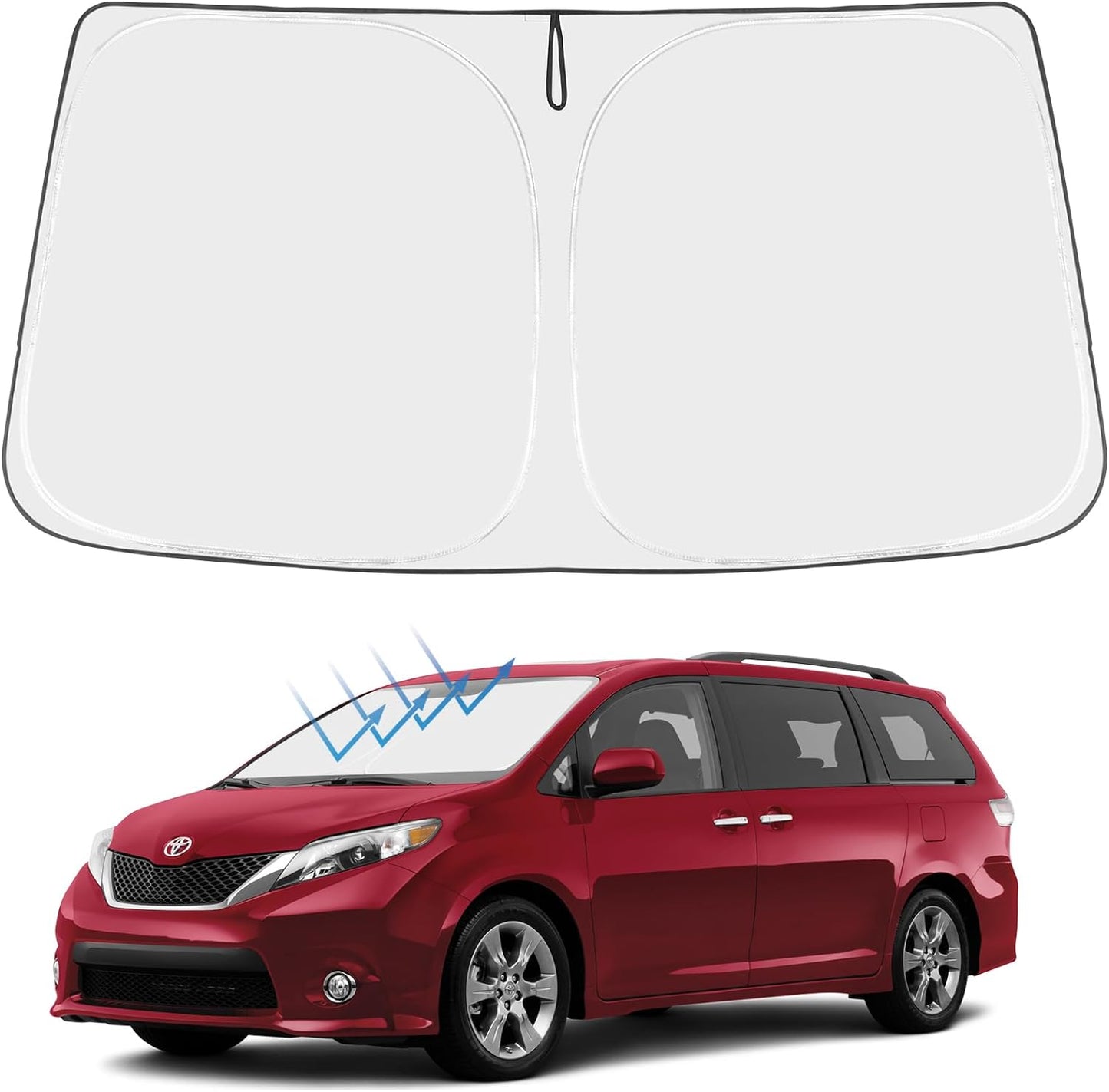 2025 Upgrade Front Windshield Sun Shade Foldable Sunshade Protector Custom Fit 2023-2024 2025 Toyota Bz4X Accessories